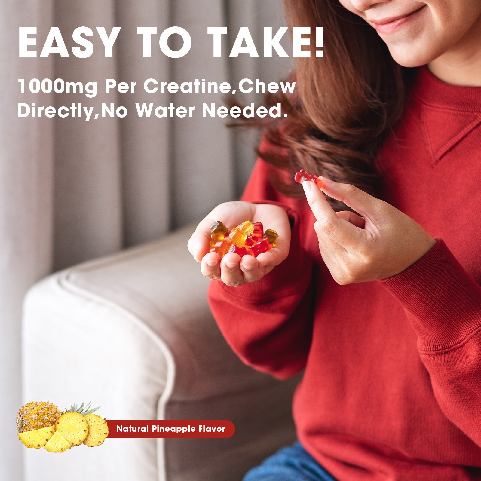 Creatine Monohydrate Gummies – Increase Strength and Build Muscle 60 Capsules