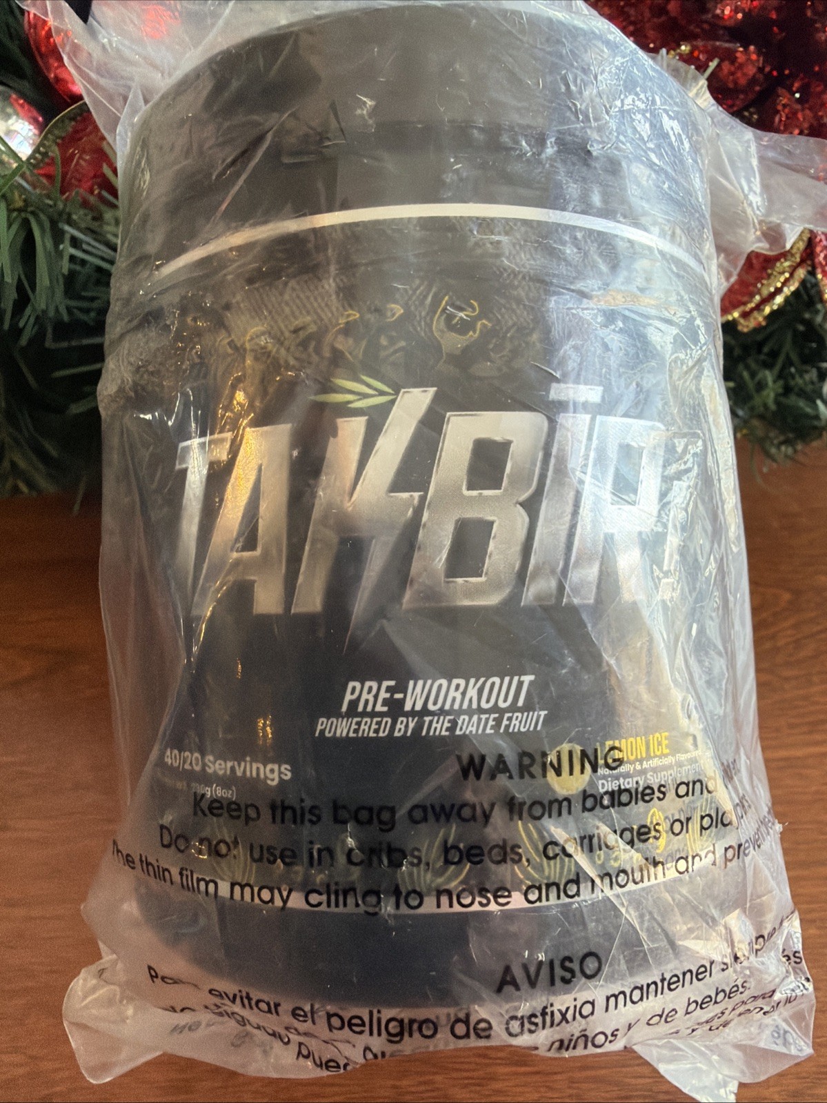 Taknir Pre Workout Dietary Supp. Powered by the Date Fruit Lemon Ice Flavored