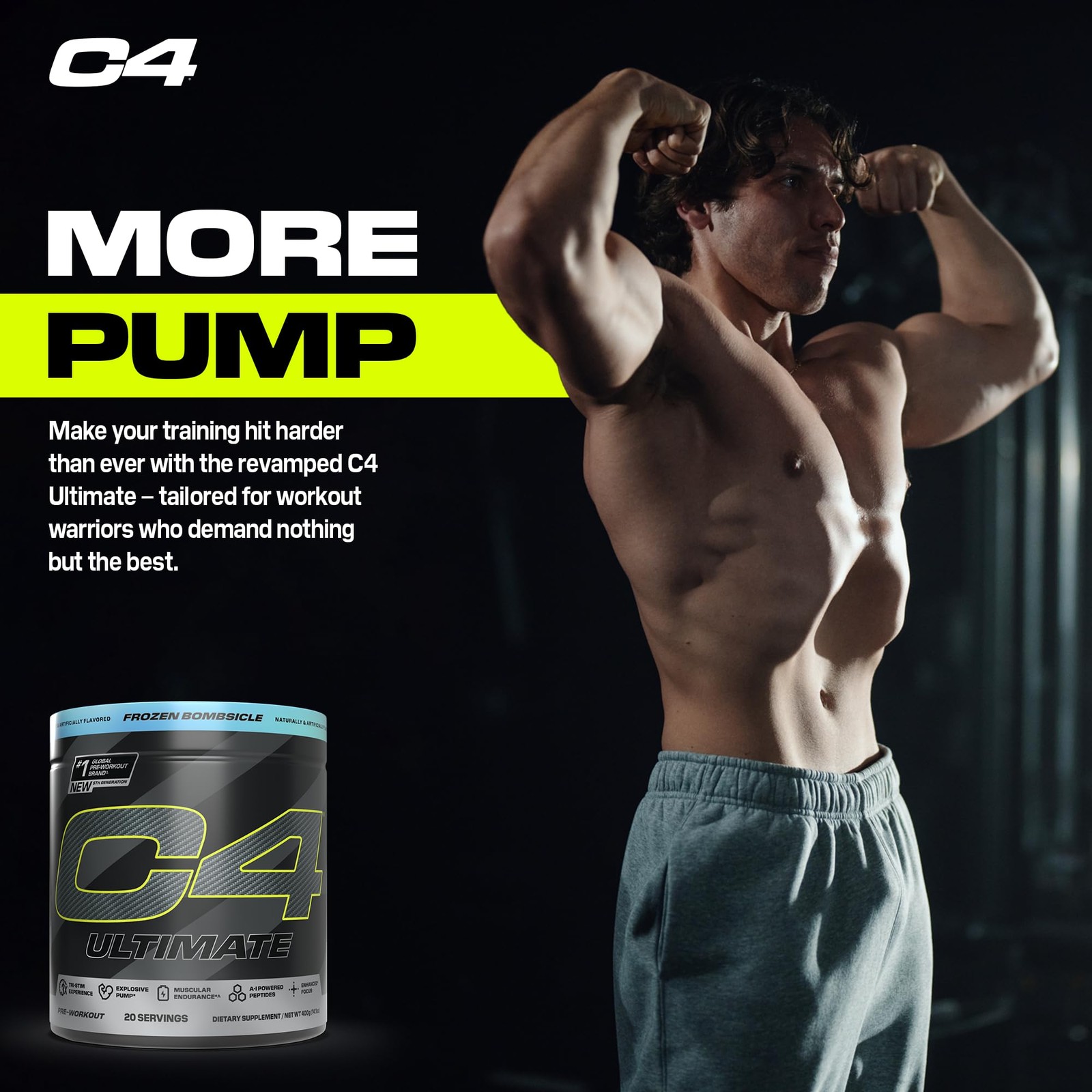 Cellucor C4 Ultimate Pre – Supplement For Men – – Icy Blue Razz