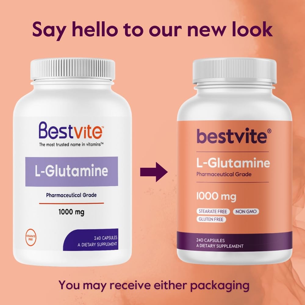 BESTVITE FillerFree LGlutamine 1000mg per Capsule 240 Capsules Free Form No…