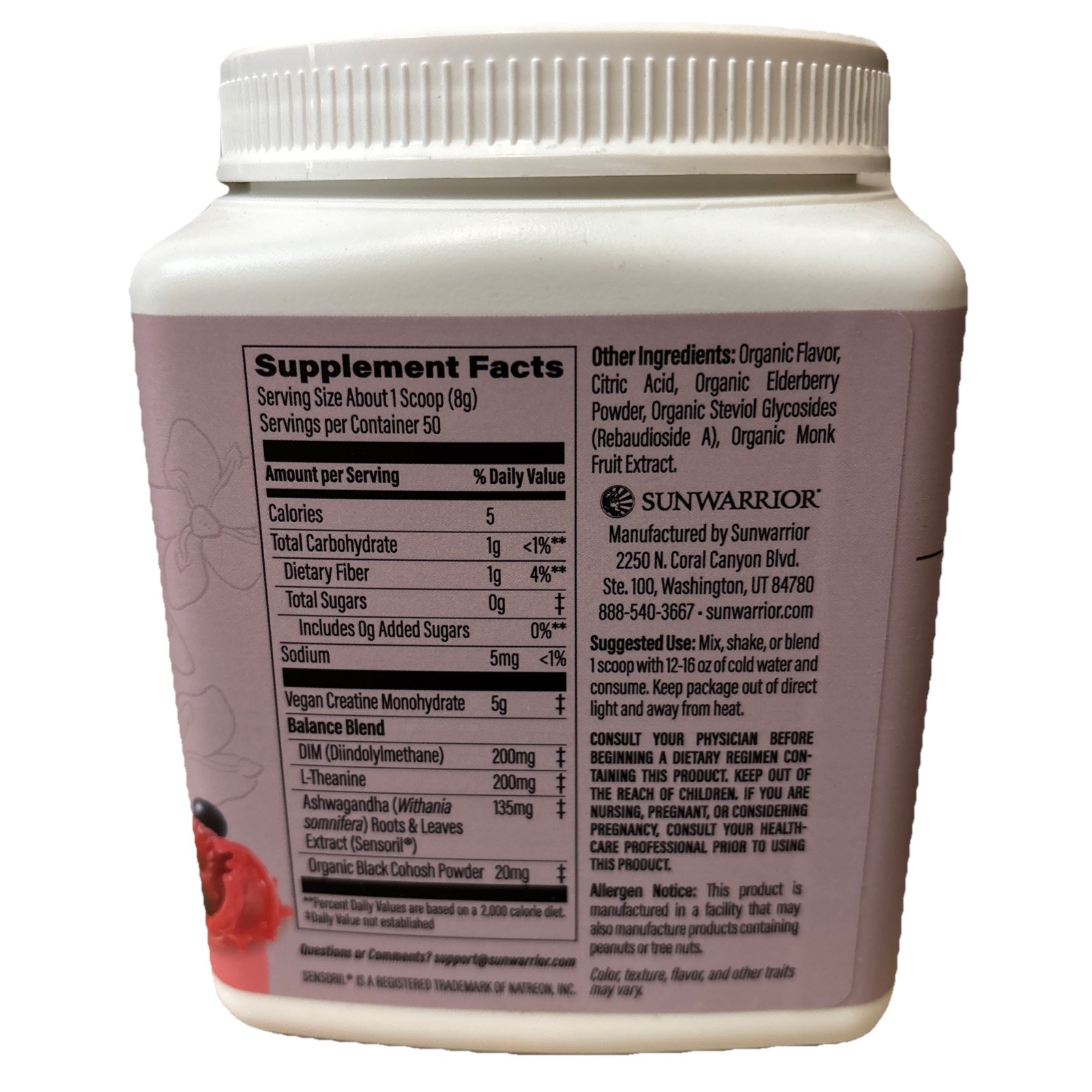Sunwarrior Active Creatine for Women Monohydrate Powder Micronized Vegan BB 3/26