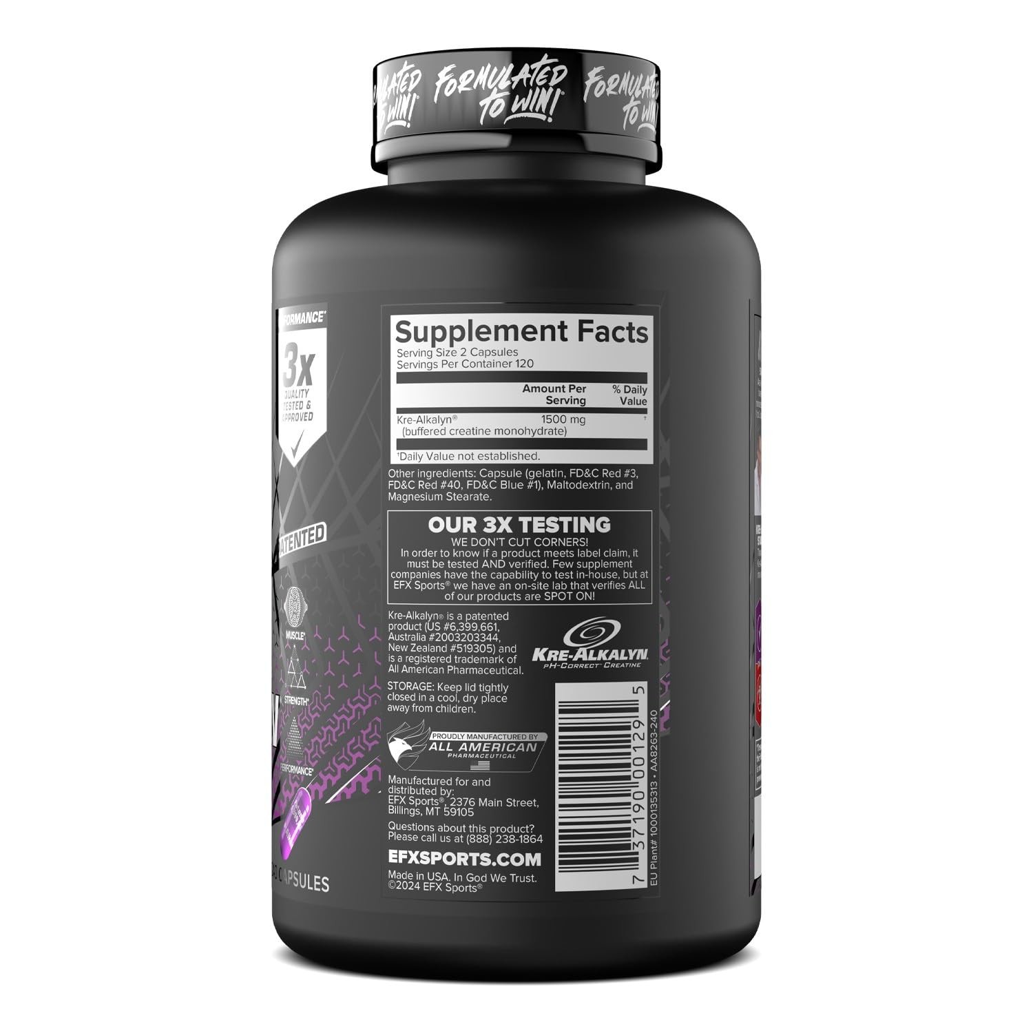 Kre-Alkalyn EFX | pH Correct Creatine Monohydrate Pill Supplement | Strength,…