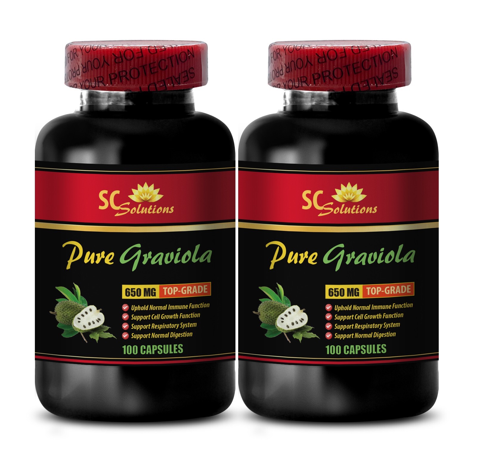 graviola organic – PURE GRAVIOLA EXTRACT – Immune-boosting – 2 Bottles