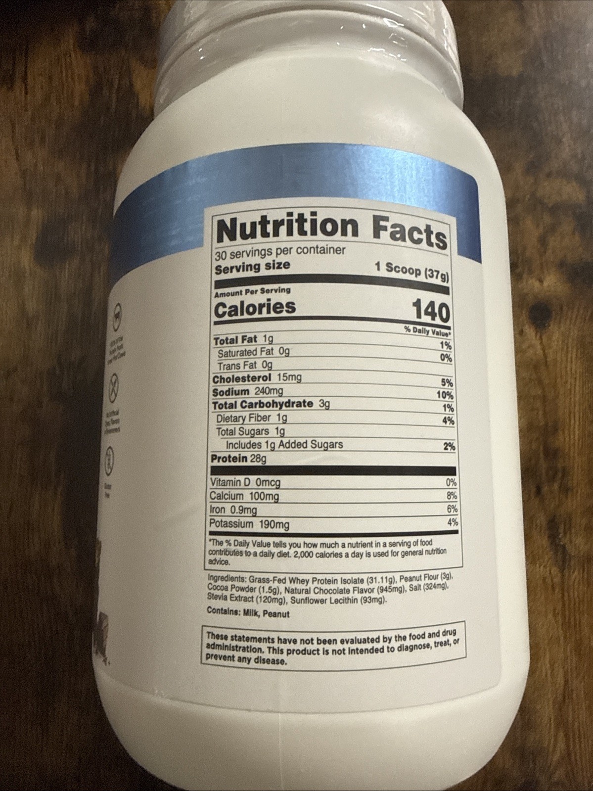 Transparent Labs GrassFed Whey Protein Isolate Chocolate Peanut Butter EXP 06/27