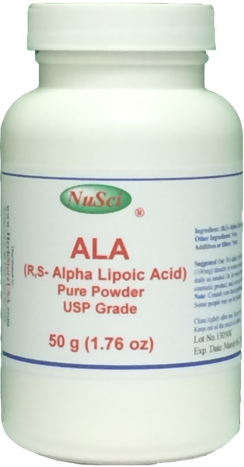 NuSci 100% pure Alpha Lipoic Acid Powder , R,S-ALA 250g (8.8 oz) USP Skin care