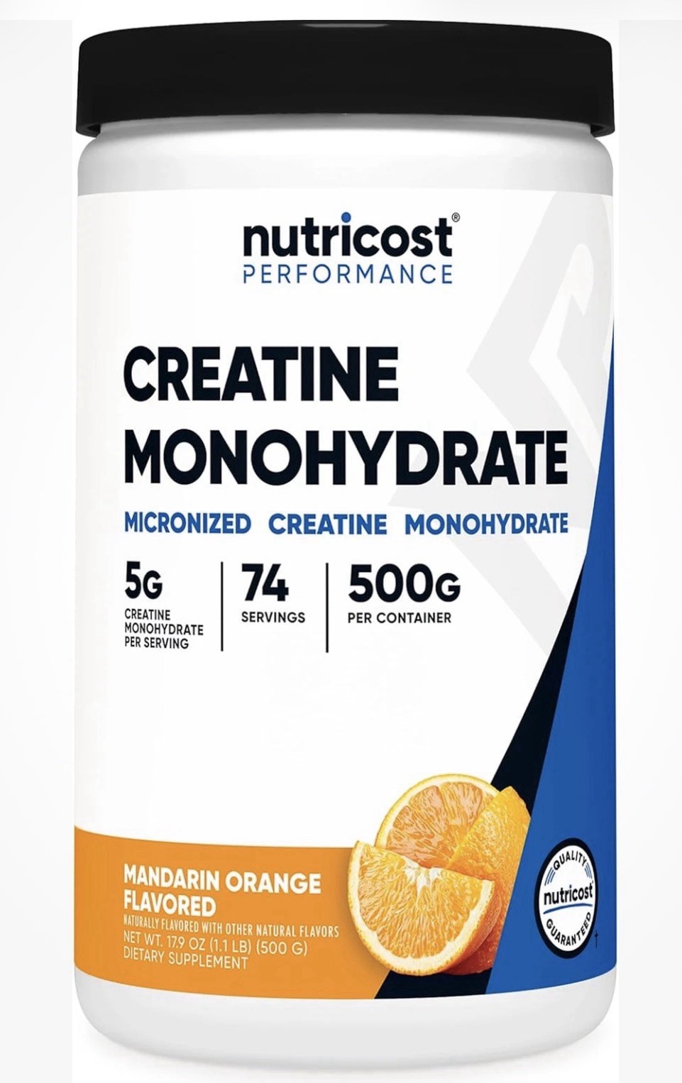 Creatine Monohydrate Powder (Mandarin Orange, 500 Gram) – Micronized Creatine Su