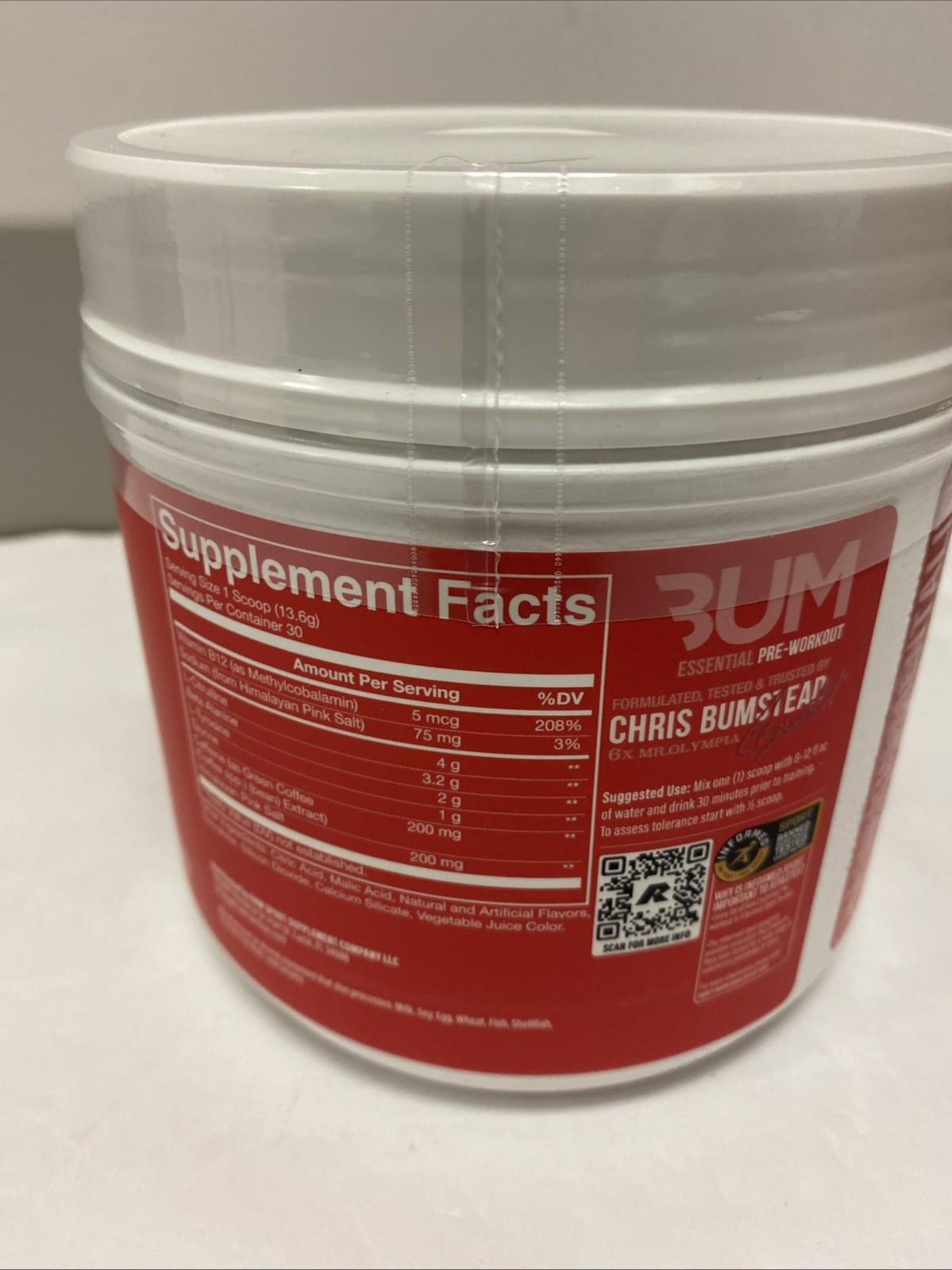 RAW NUTRITION ESSENTIAL PRE WORKOUT POWDER, Fruit Burst, 30 Servings