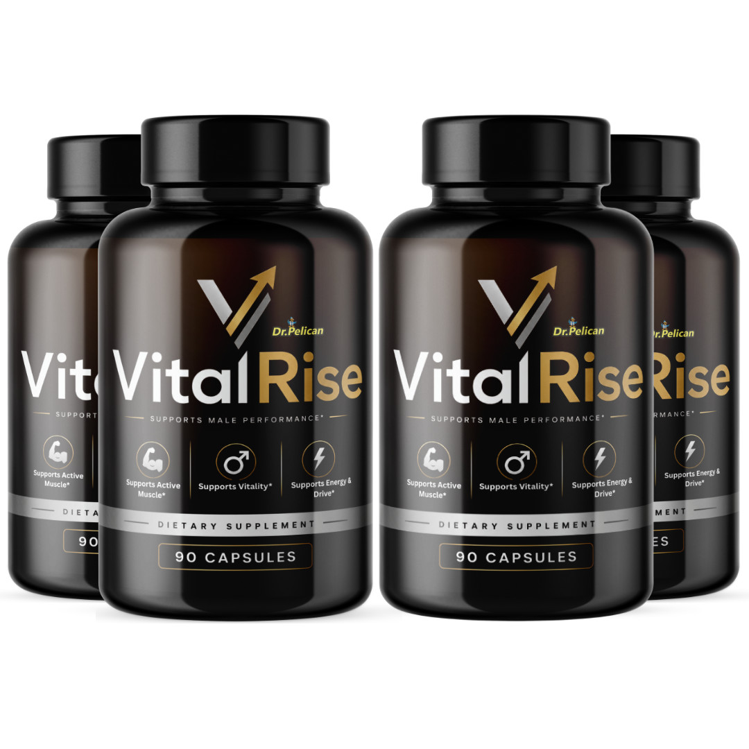 Vital Rise- Bodybuilding & Men’s Health Support- 4 Bottles- 360 Capsules