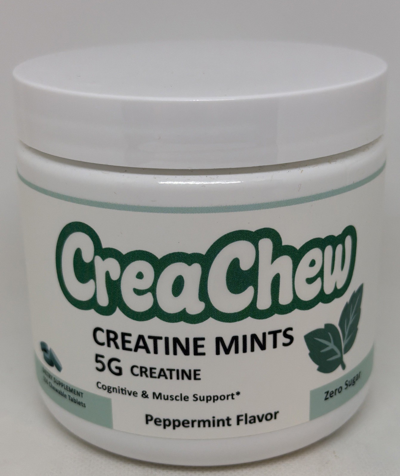 CreaChew Creatine Mints Peppermint 5g Creatine 150 Count Sugar Free