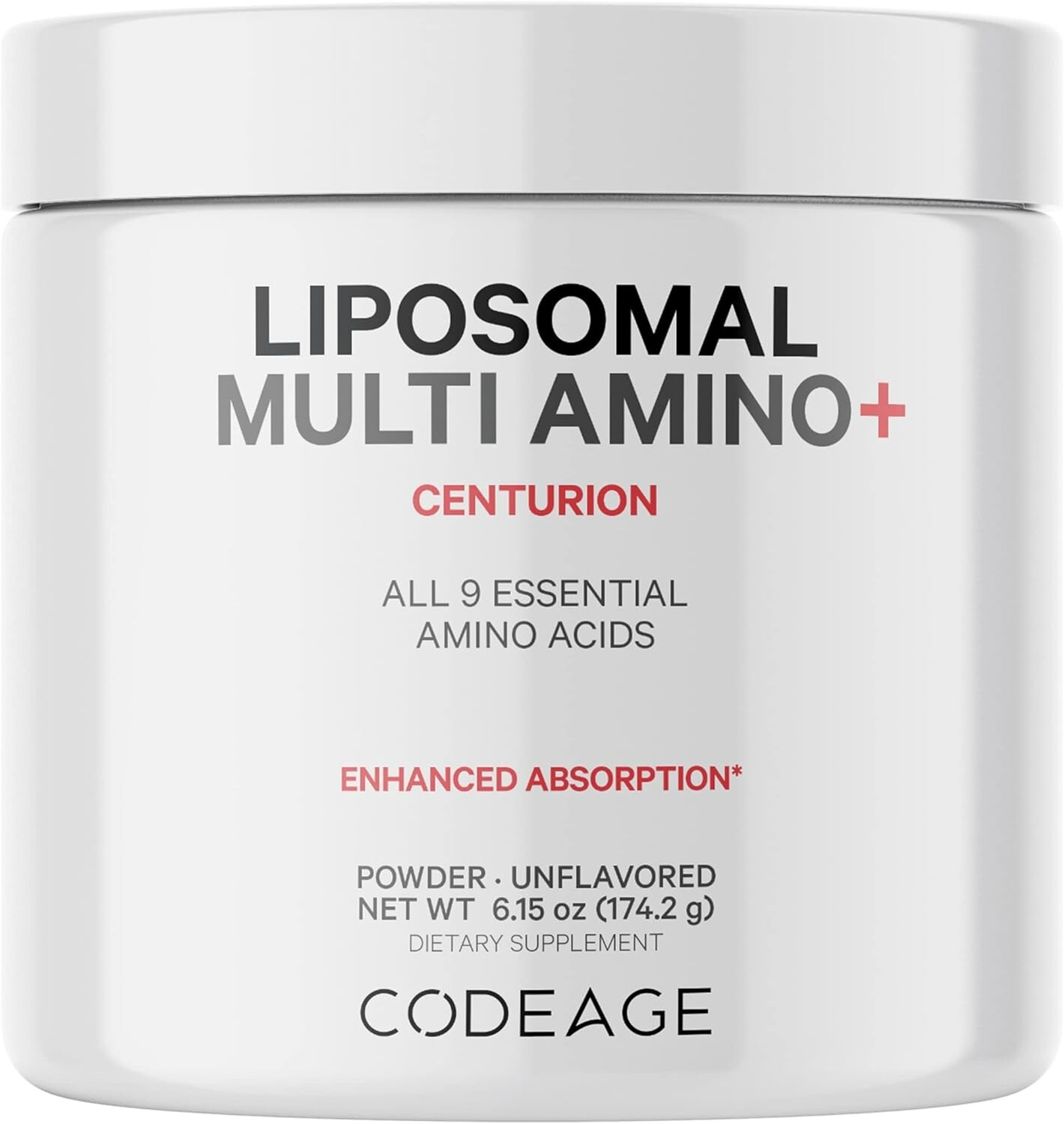 Plant-Based Vegan Amino+ BCAA Powder – Enhanced Bioavailability – 6.15 oz