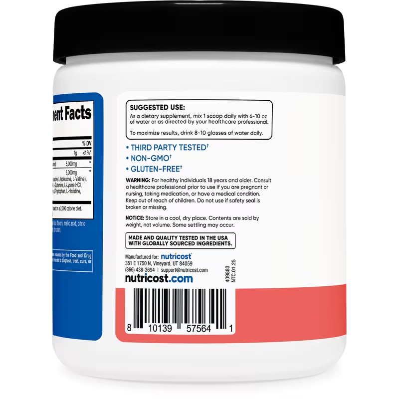Nutricost Creatine Monohydrate Aminos Powder Watermelon 30 Servings Unisex