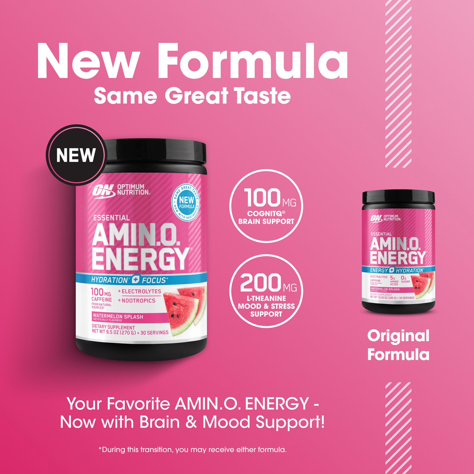 Essential Amino Energy Hydration plus Focus Powder, Watermelon Splash, 30 Servin