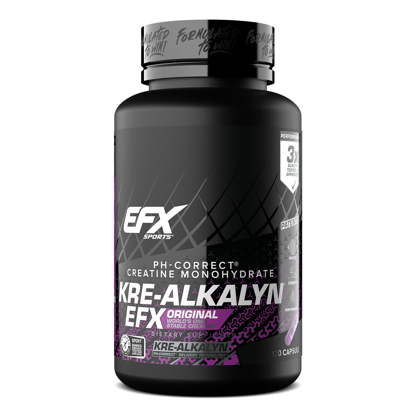Kre Alkalyn EFX Creatine Capsules 120 Count pH Correct Muscle Gain Supplement