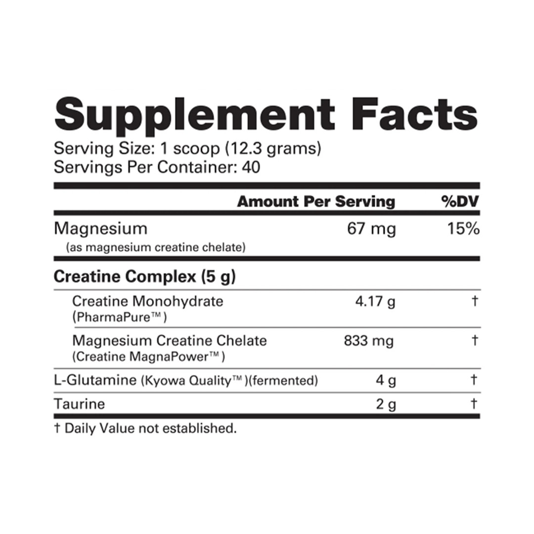 NutraBio – CGT MAX – Creatine Glutamine Taurine for Muscle Growth – 40 Servings