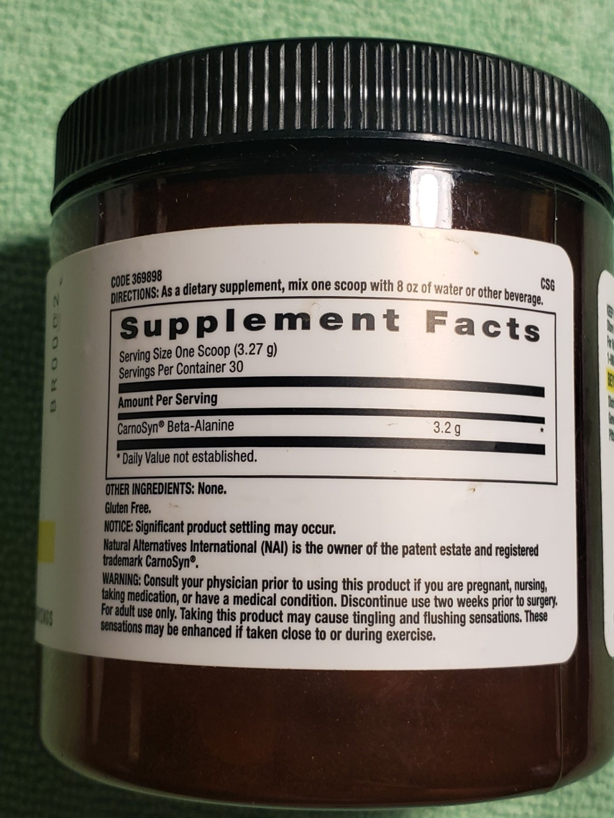 GNC / Beyond RAW – BETA-ALANINE – Lab Grade Powder – 30 Servings – Exp 2/2027