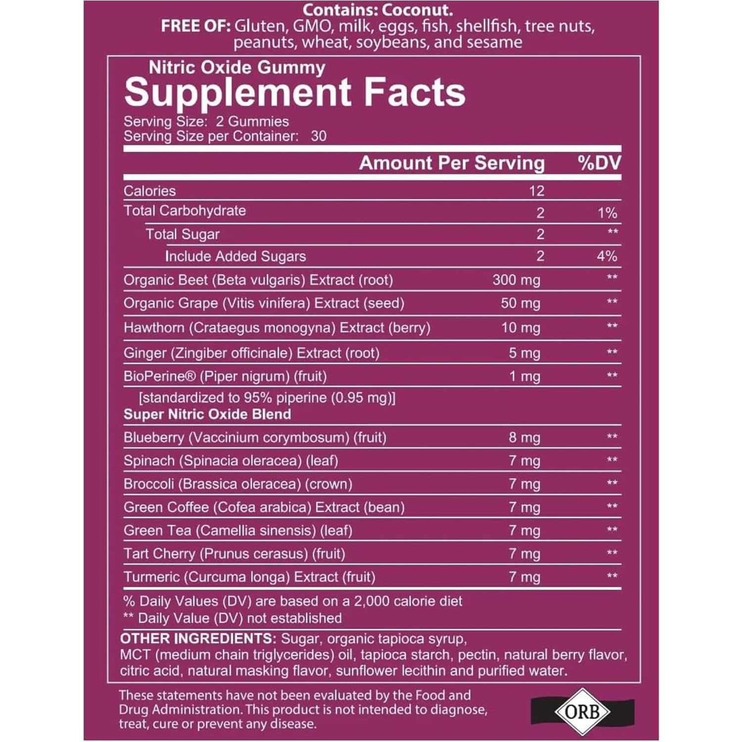 4 Your Wellness, Nitric Oxide, 60 Vegan Gummies