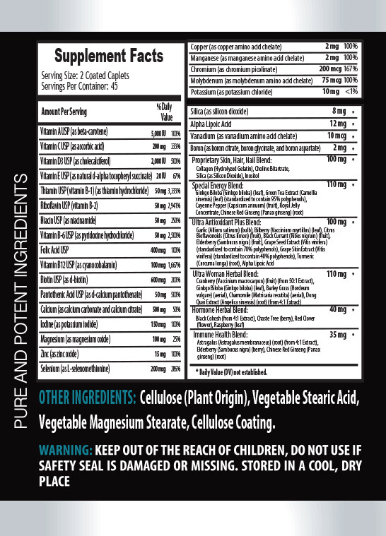 nail hair skin vitamins natural – WOMEN’S ULTRA COMPLEX 2B- hair skin and nails