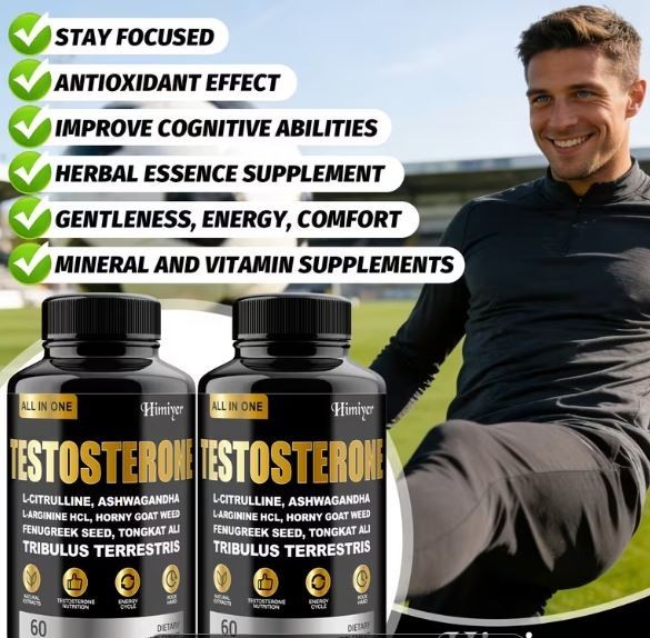 2Testosterone Booster Supplement for Men | Maca Ashwagandha Ginseng L-Citrulline