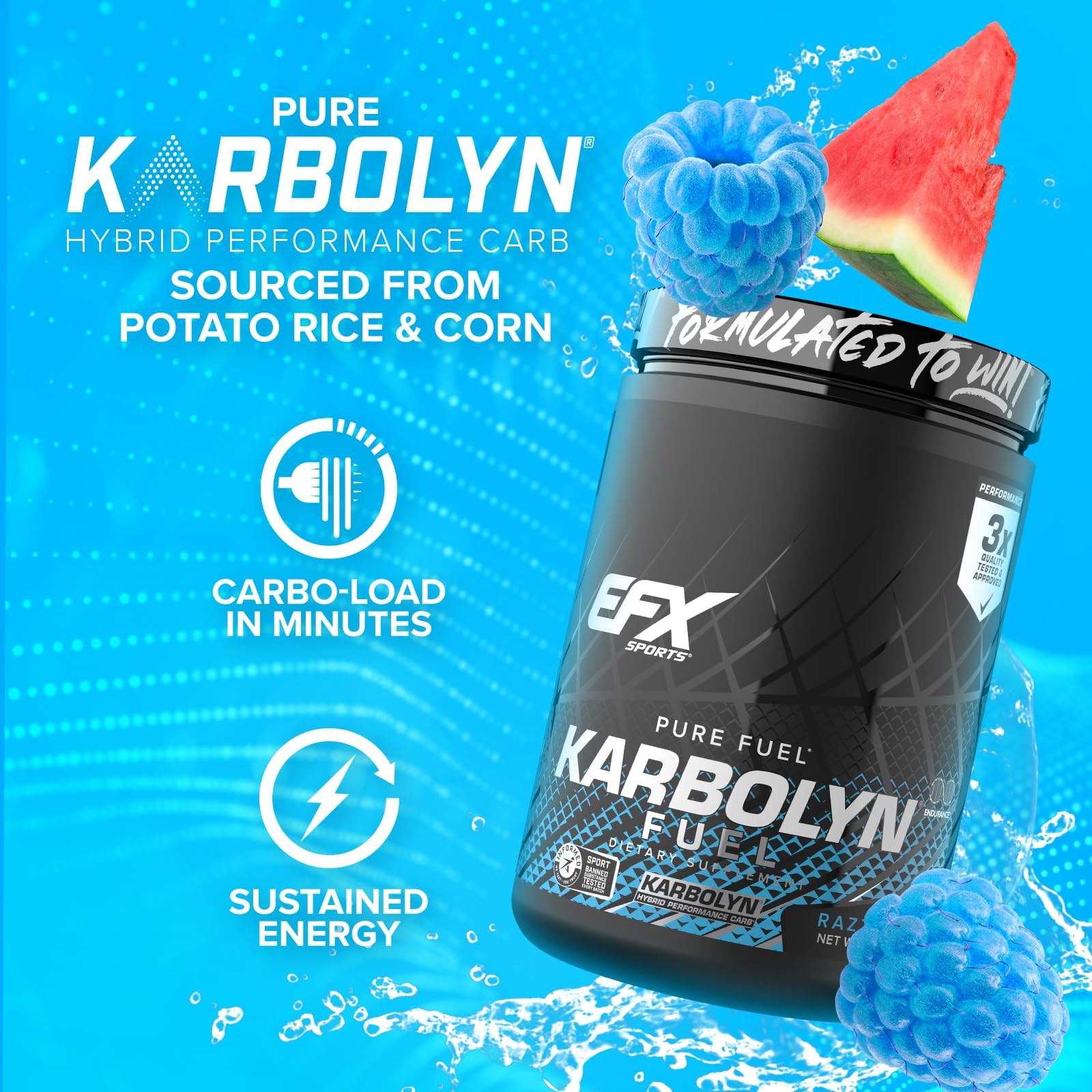 EFX Sports Karbolyn Fuel | Fast-Absorbing Carbohydrate Powder | Carb Load, Su…