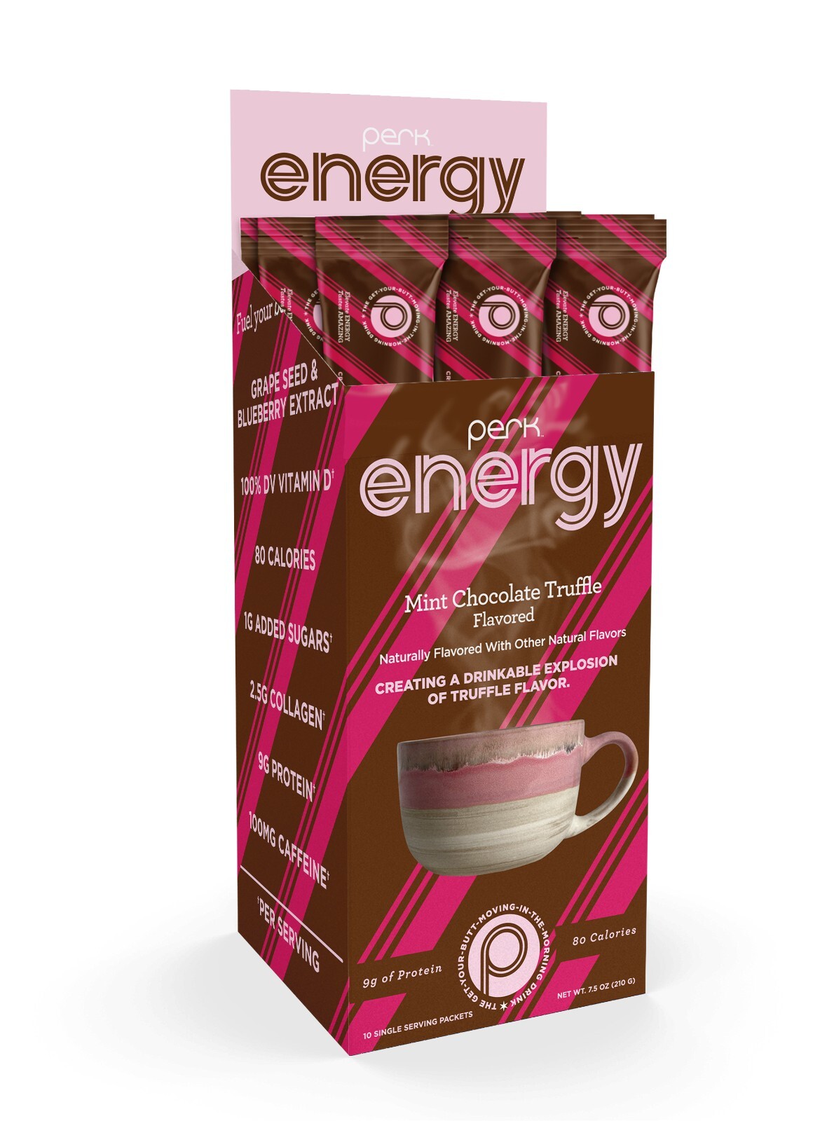 Perk Energy Drink Mix (Mint Chocolate Truffle) 10 Stick Packs