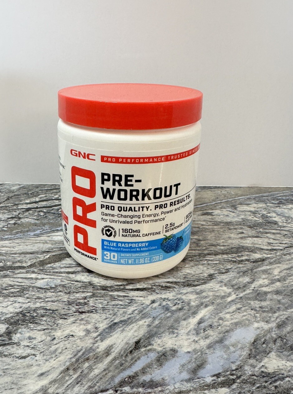 GNC Pro Performance Pre-workout Blue Raspberry 30 Servings