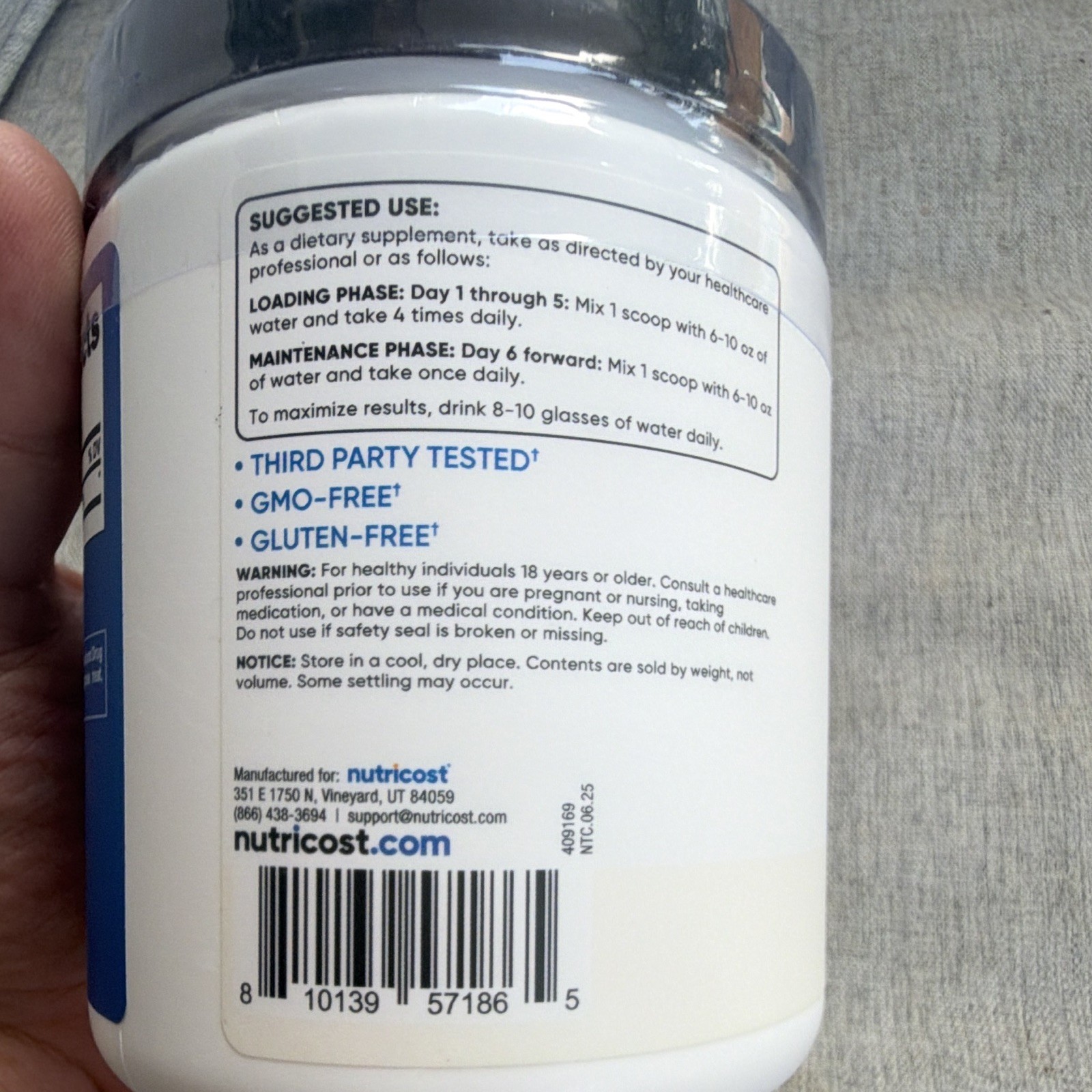 Nutricost Pure Creatine Monohydrate 300Gram Powder 10.7oz Exp: 08/2028 FRESH!