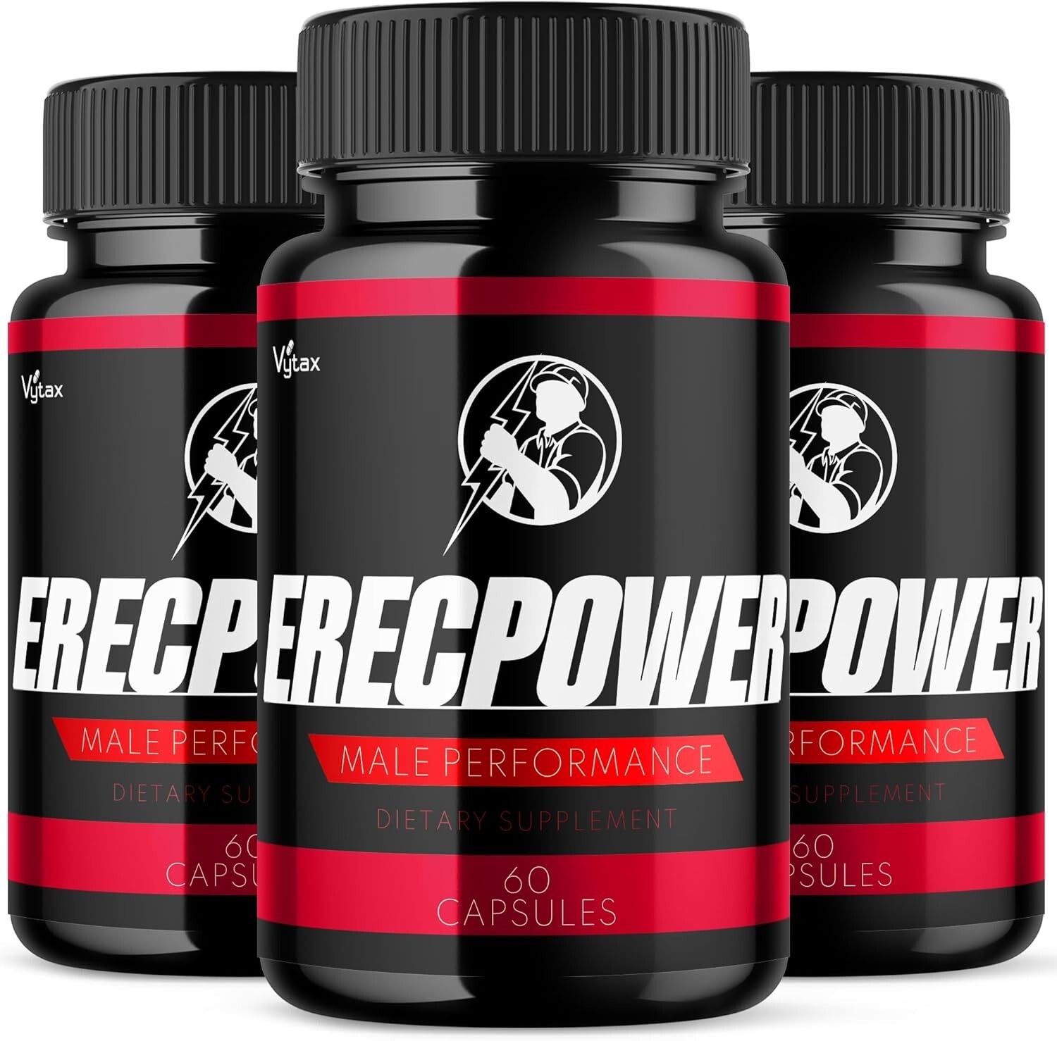 (3 Pack) Erecpower for Men | Advanced Formula Male Support Pills (!80 Capsules)