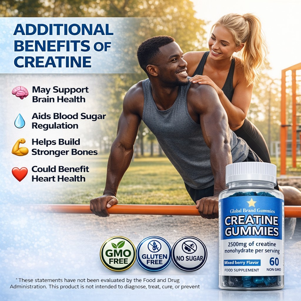 Creatine Monohydrate Gummies 3 Pack Lot 180 Count 2500mg Muscle Growth Strength