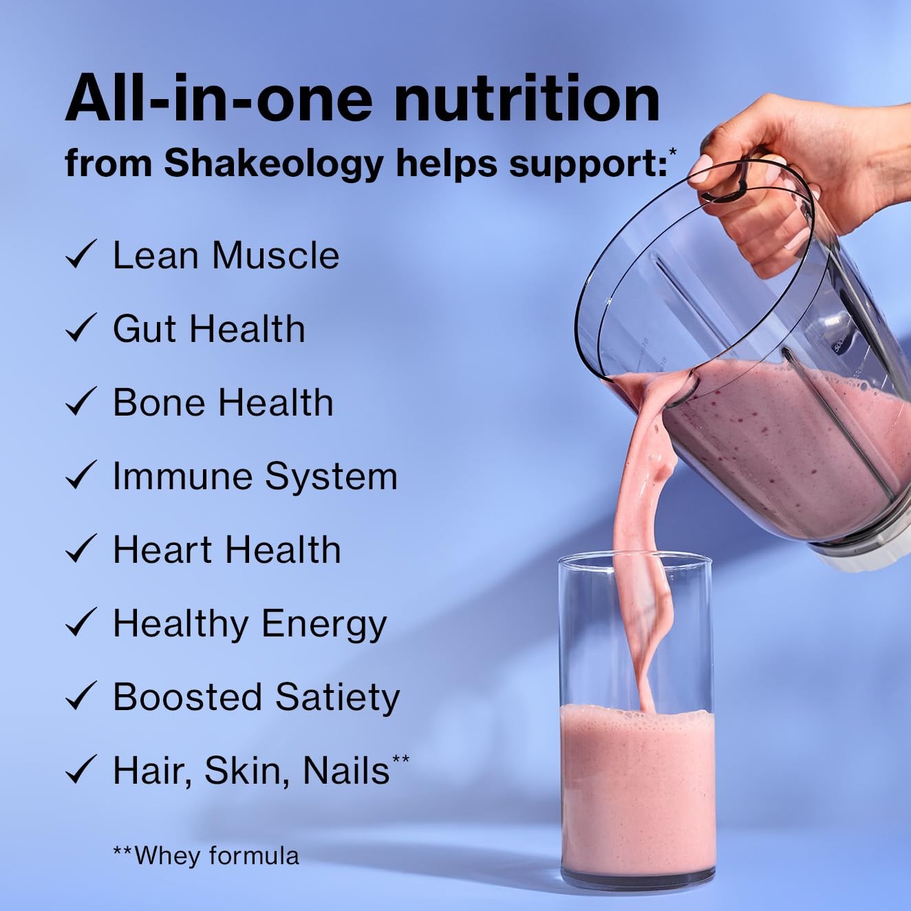 Whey Protein Powder Blend – Gluten Free, Superfood Protein Shake, 30 Servings