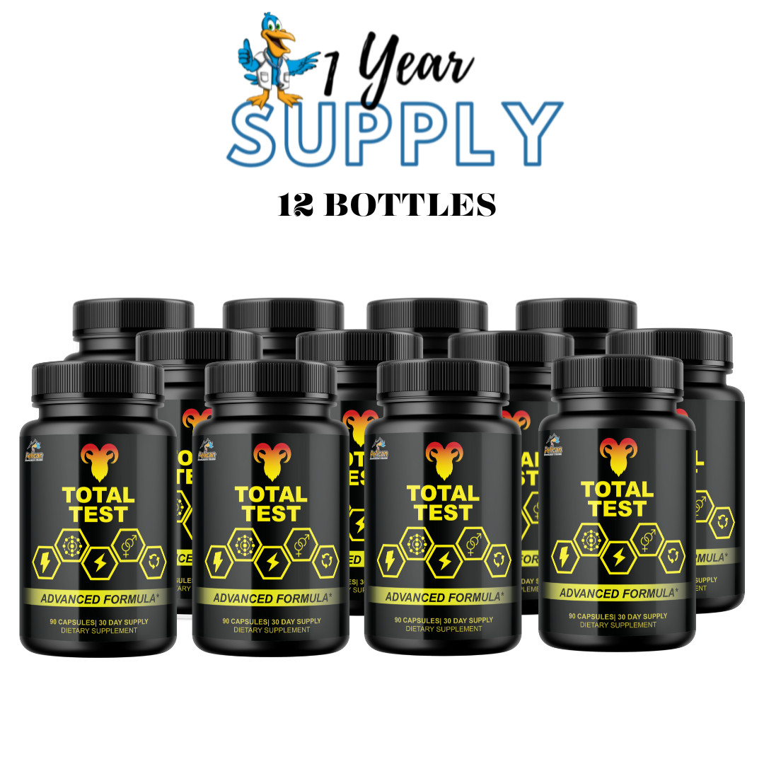 Total Test- Bodybuilding & Men’s Health Support- 12 Bottles- 1080 Capsules