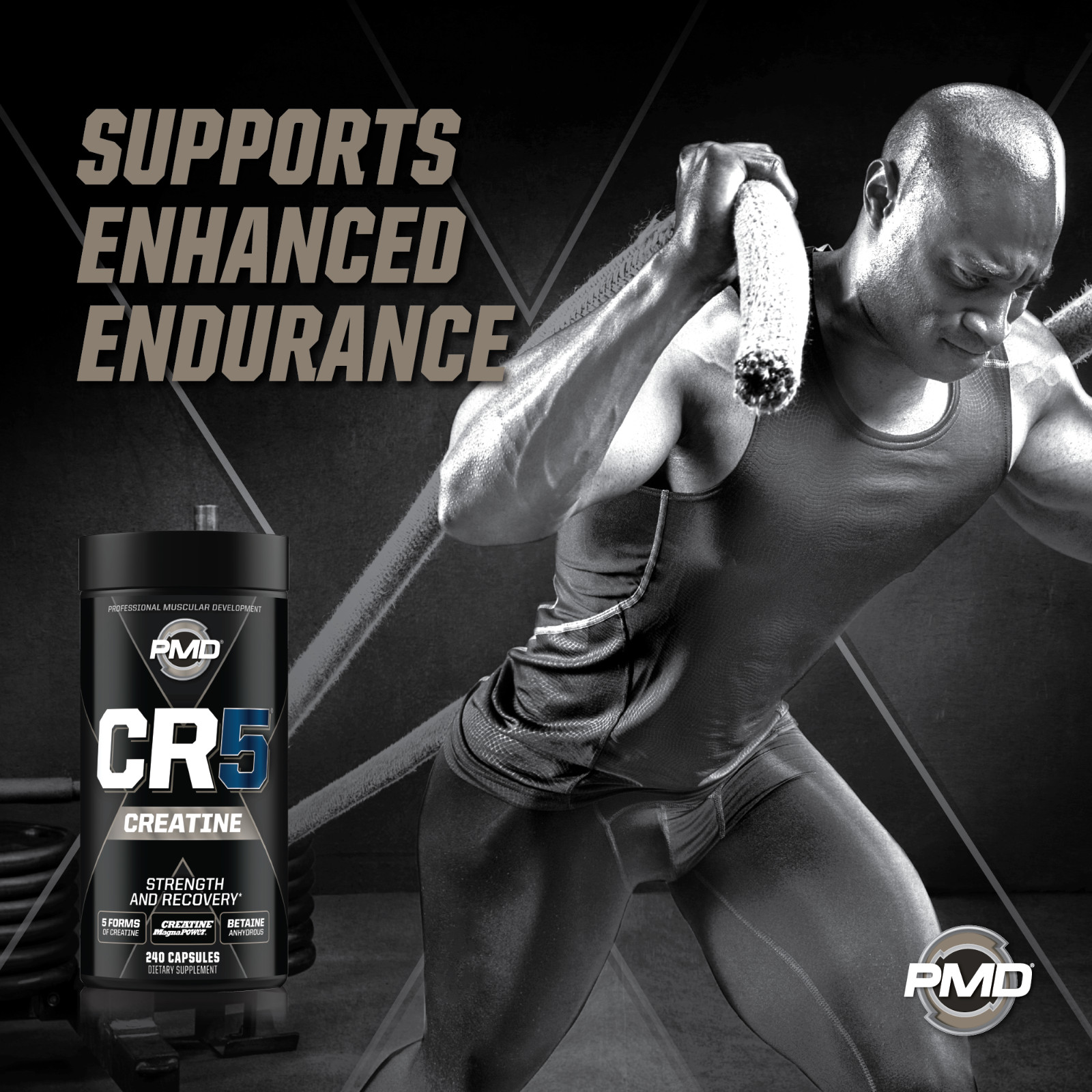 PMD CR5 Creatine Complex – Strength – Power – Muscle and Recovery (240 Capsules)