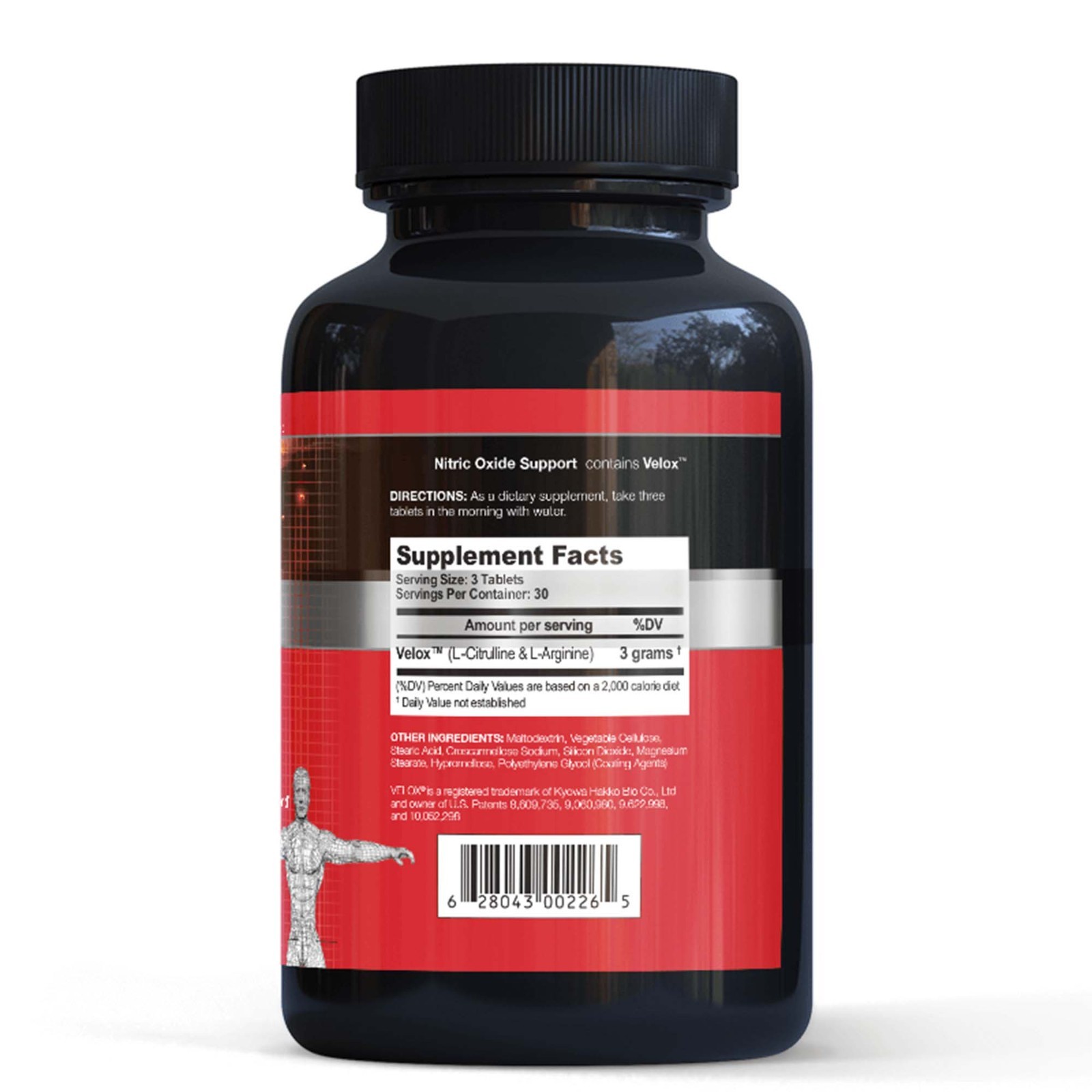 Nitric Oxide Support Booster 3000mg Per Serv 90 Count L-Arginine L-Citrulline NO