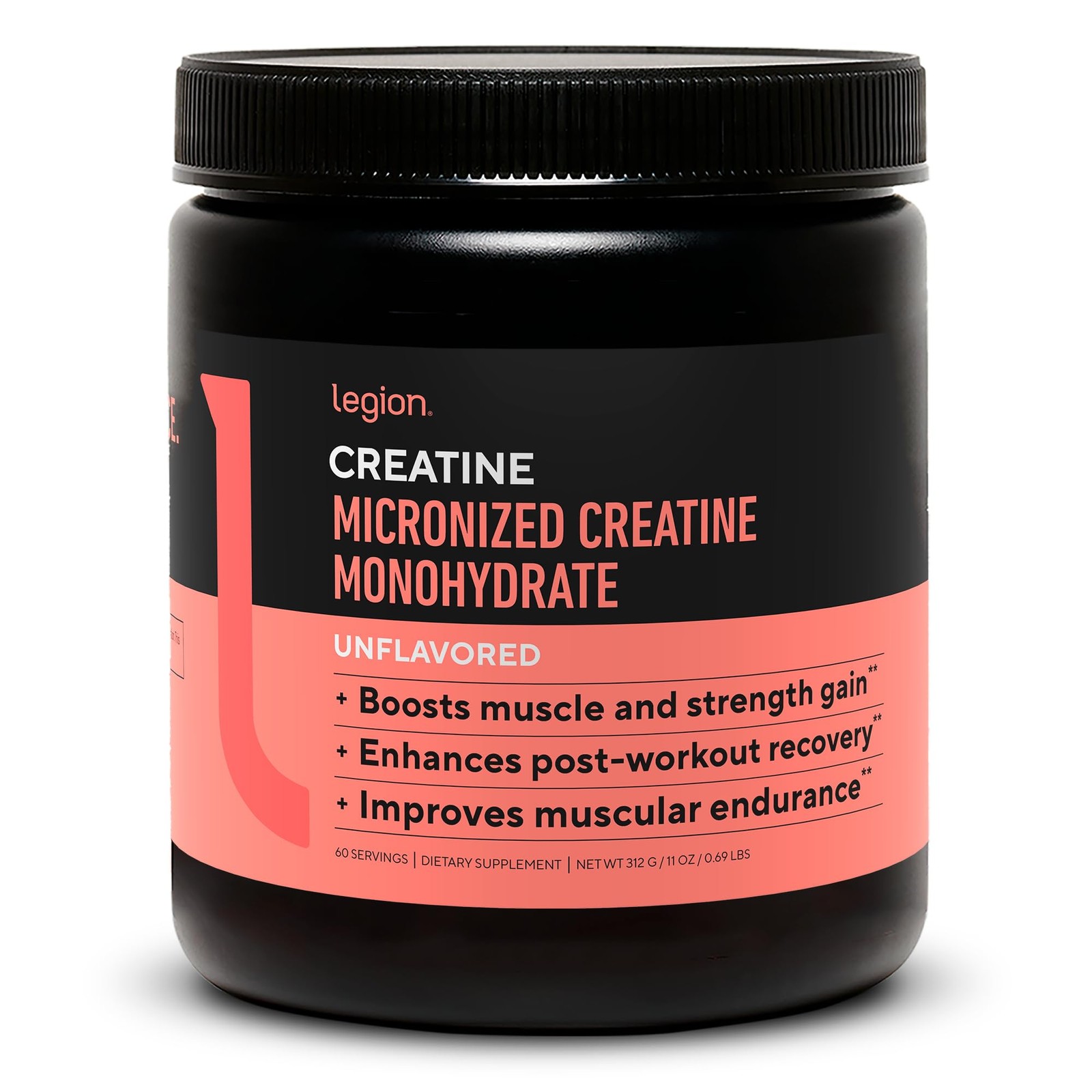 LEGION Micronized Creatine Monohydrate Supplement Clean Creatine Powder for …