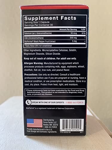 Force Factor Dim 3-Pack Pills To Decrease Estrogen In Men Diindolylmethane