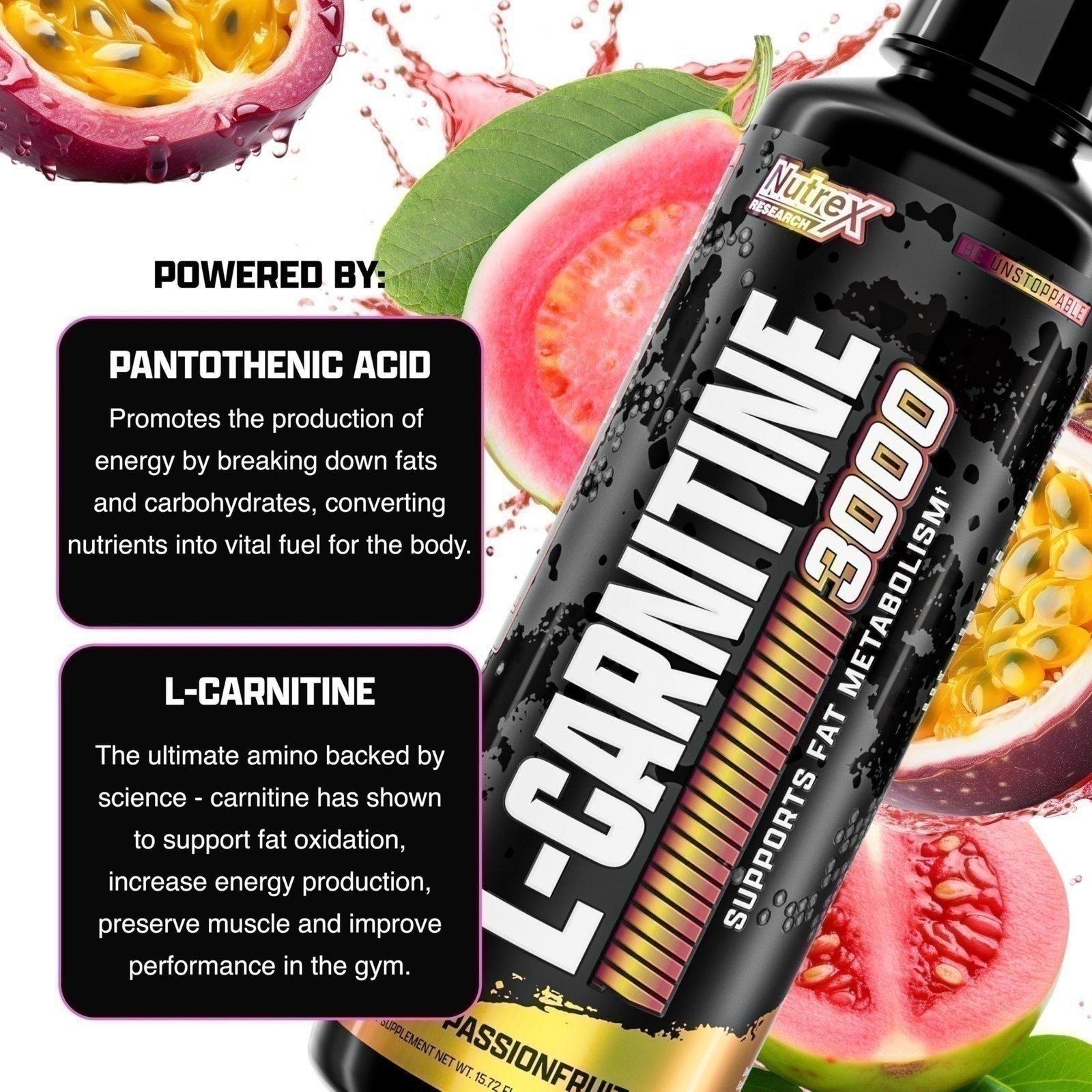 Nutrex Research Liquid Carnitine 3000 | Premium Liquid Carnitine, Stimulant…