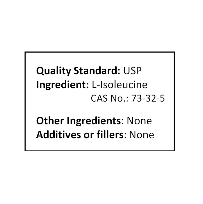 NuSci L-Isoleucine pure powder 8 oz (227g) Isoleucine BCAA Muscle building