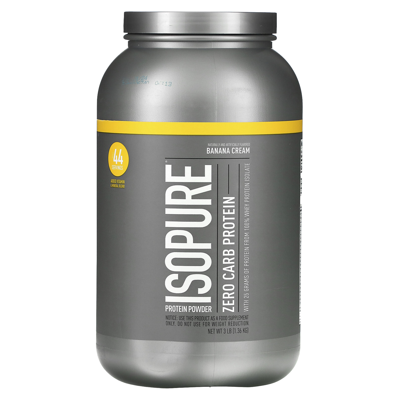 Zero Carb Protein Powder, Banana Cream, 3 lbs (1.36 kg)