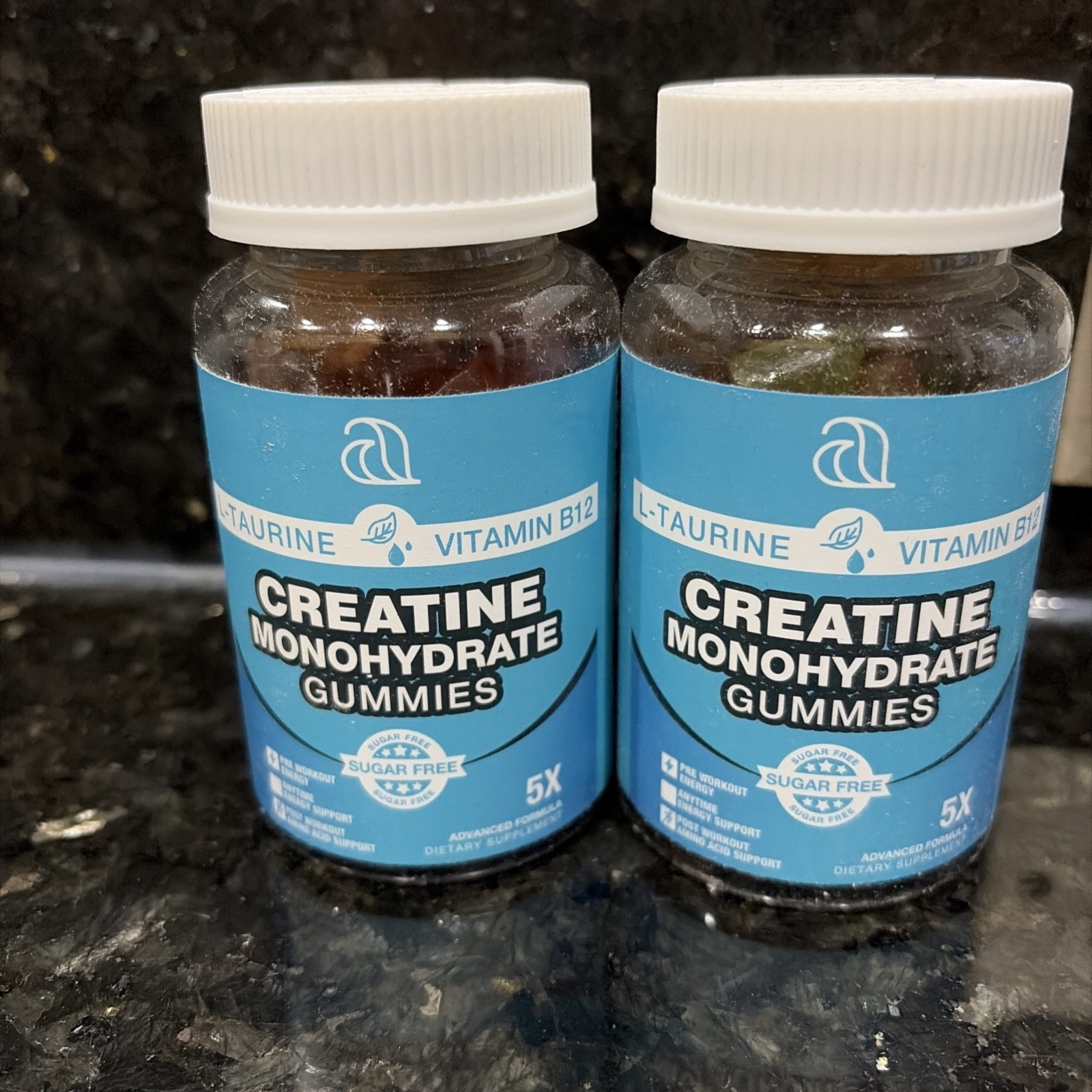 2 X Creatine Monohydrate Gummies, L-Taurine, Vitamin B12 – 80 Count – Ex: 09/26