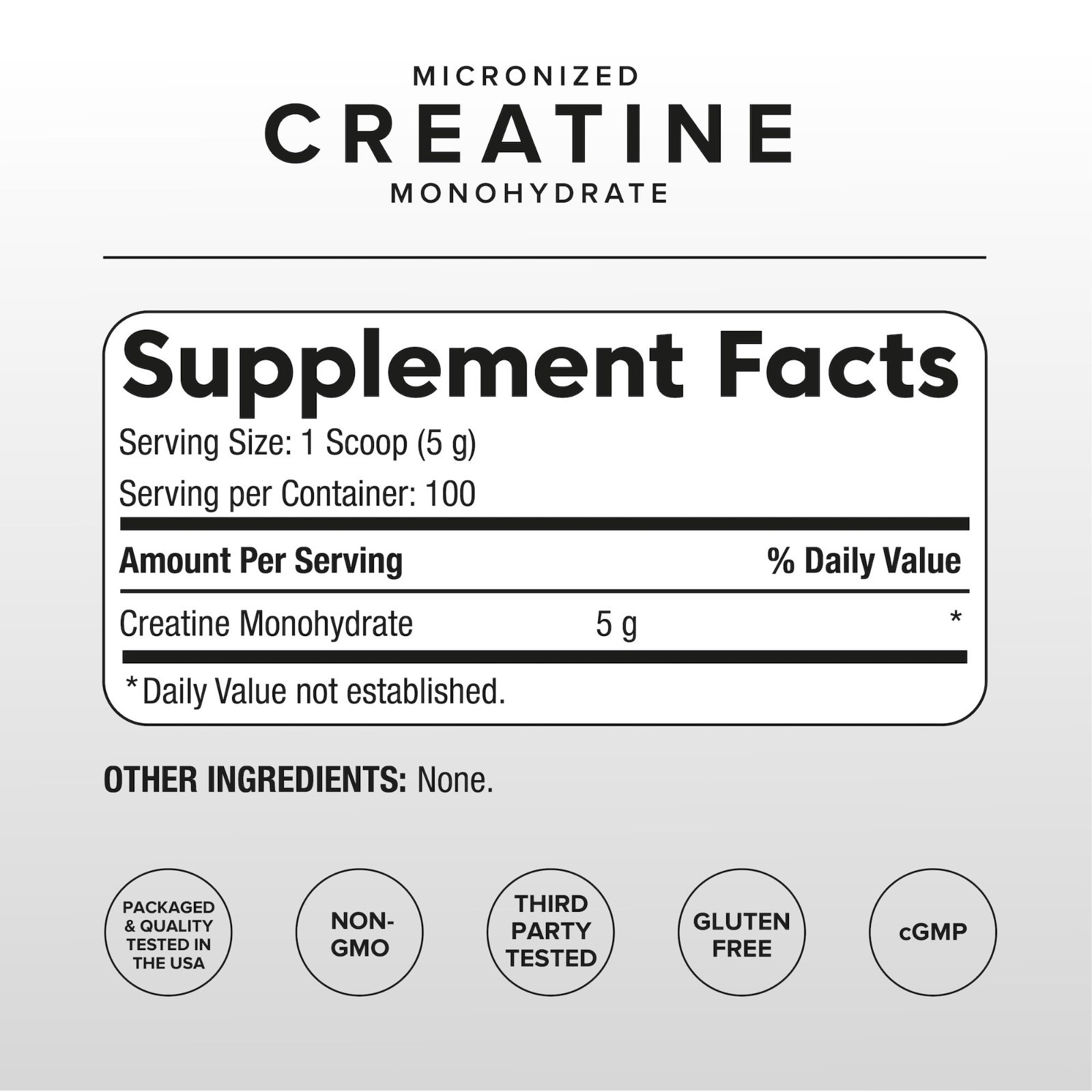 Micronized Creatine Monohydrate Powder 500g – Pure, Unflavored, No Additives, 10