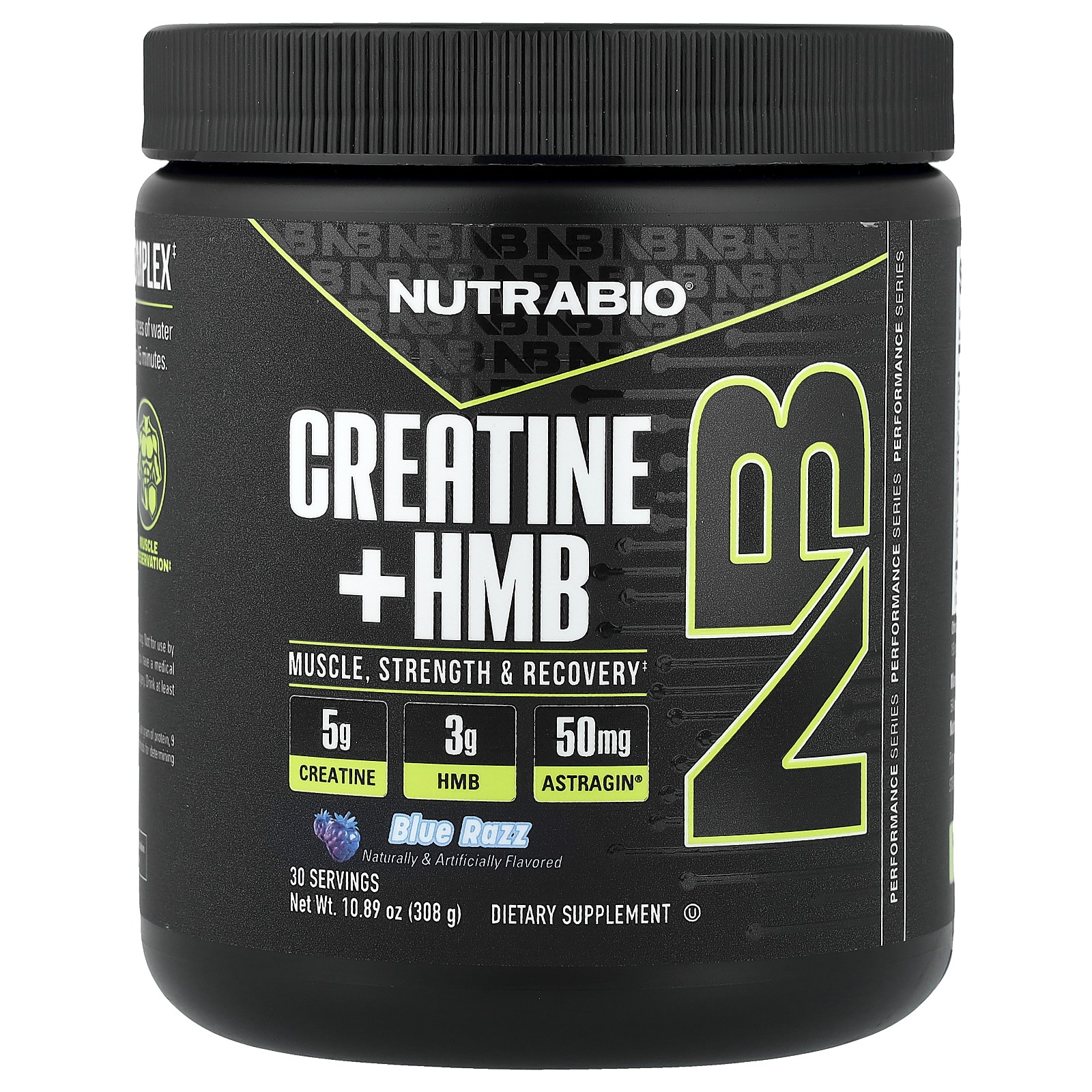 Creatine + HMB, Blue Razz, 10.89 oz (308 g)