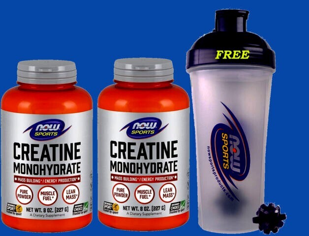 Now Sports, Creatine Monohydrate Powder Unflavored 227G. 45 Servings 5G./ser.