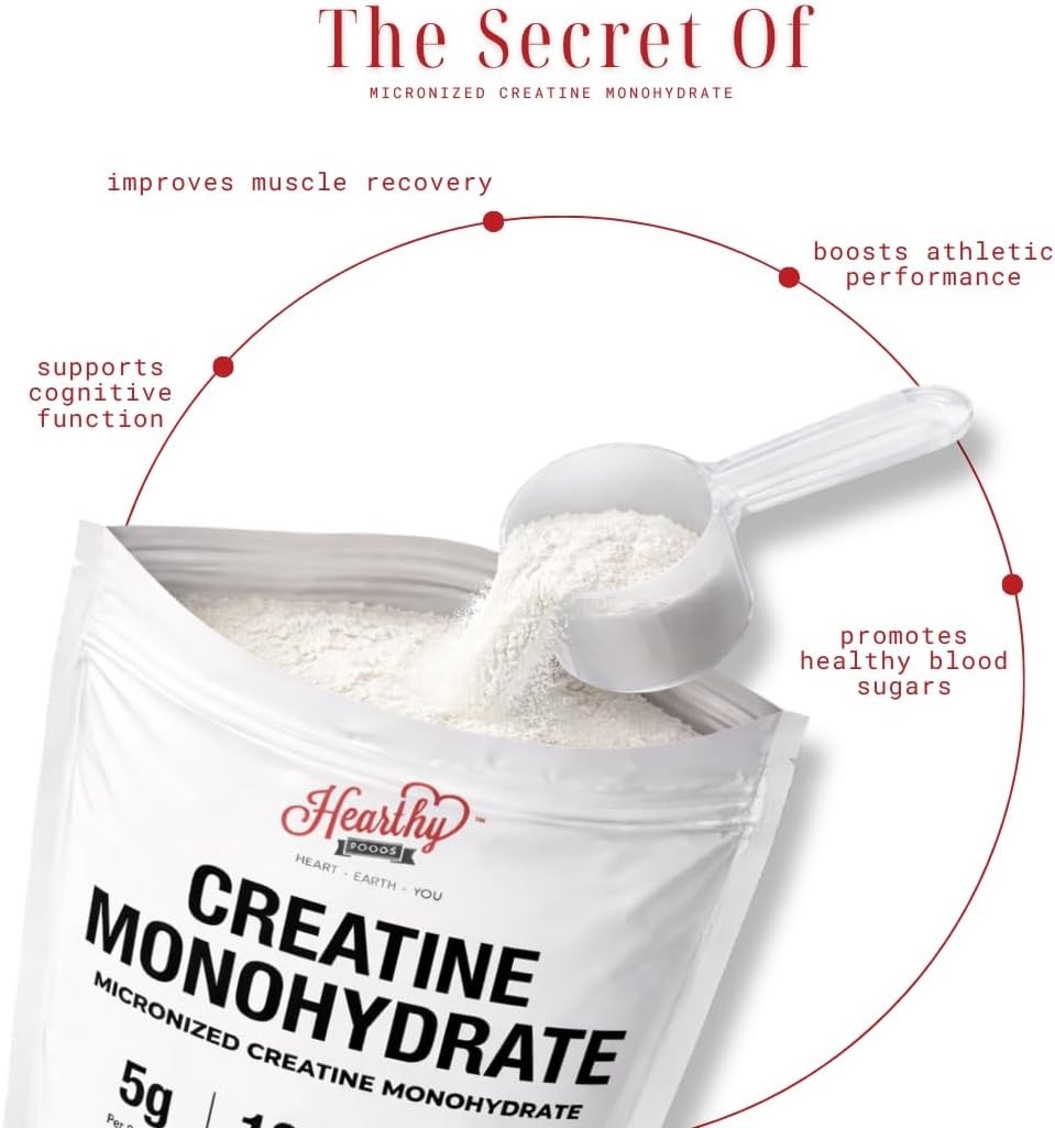 500G Micronized Creatine Monohydrate – 100 Servings for Muscle Growth & Recovery
