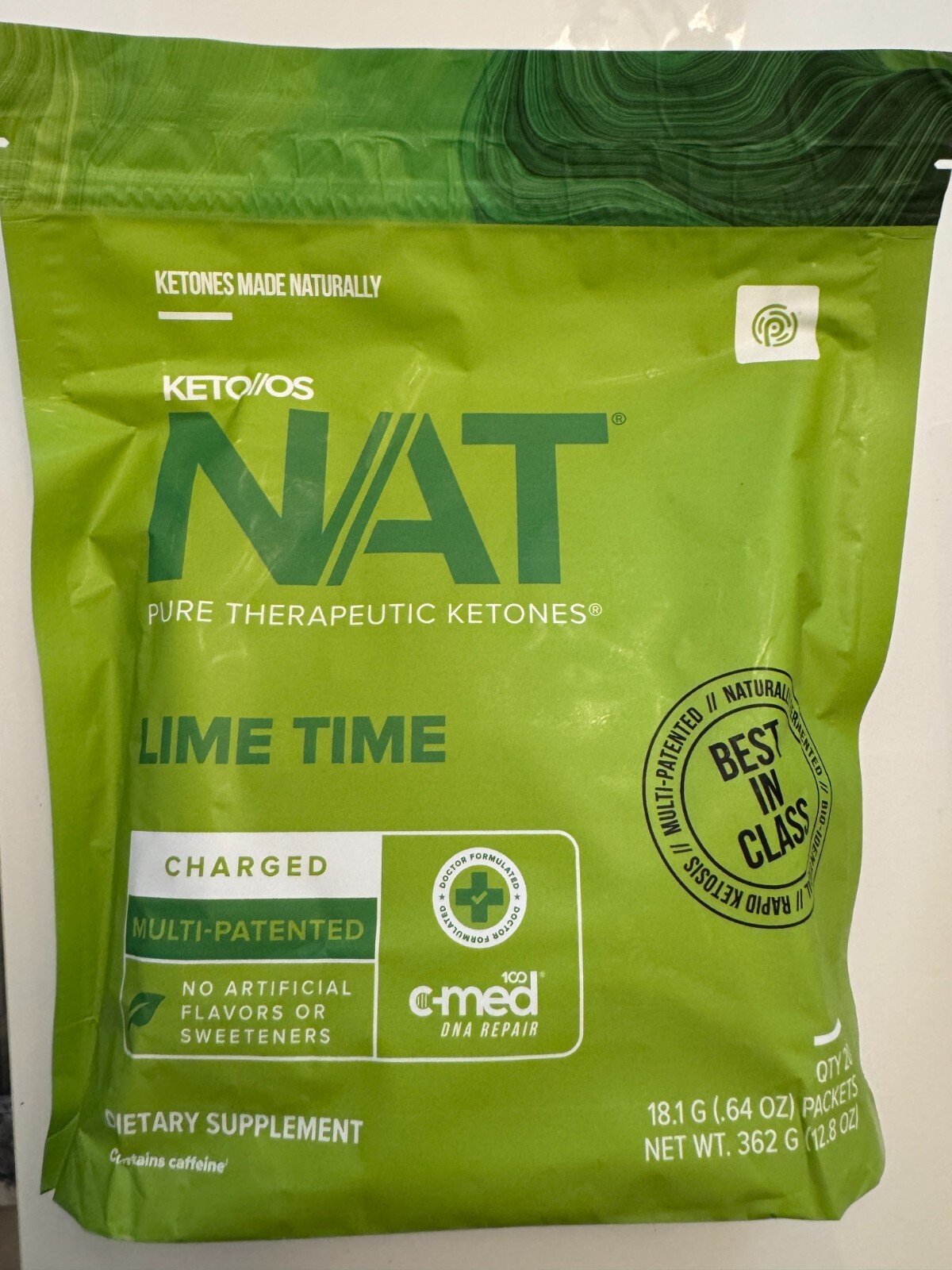 Prüvit Ketones NAT 20 Packs Charged LIME T/FREE SHIP exp 03/2027