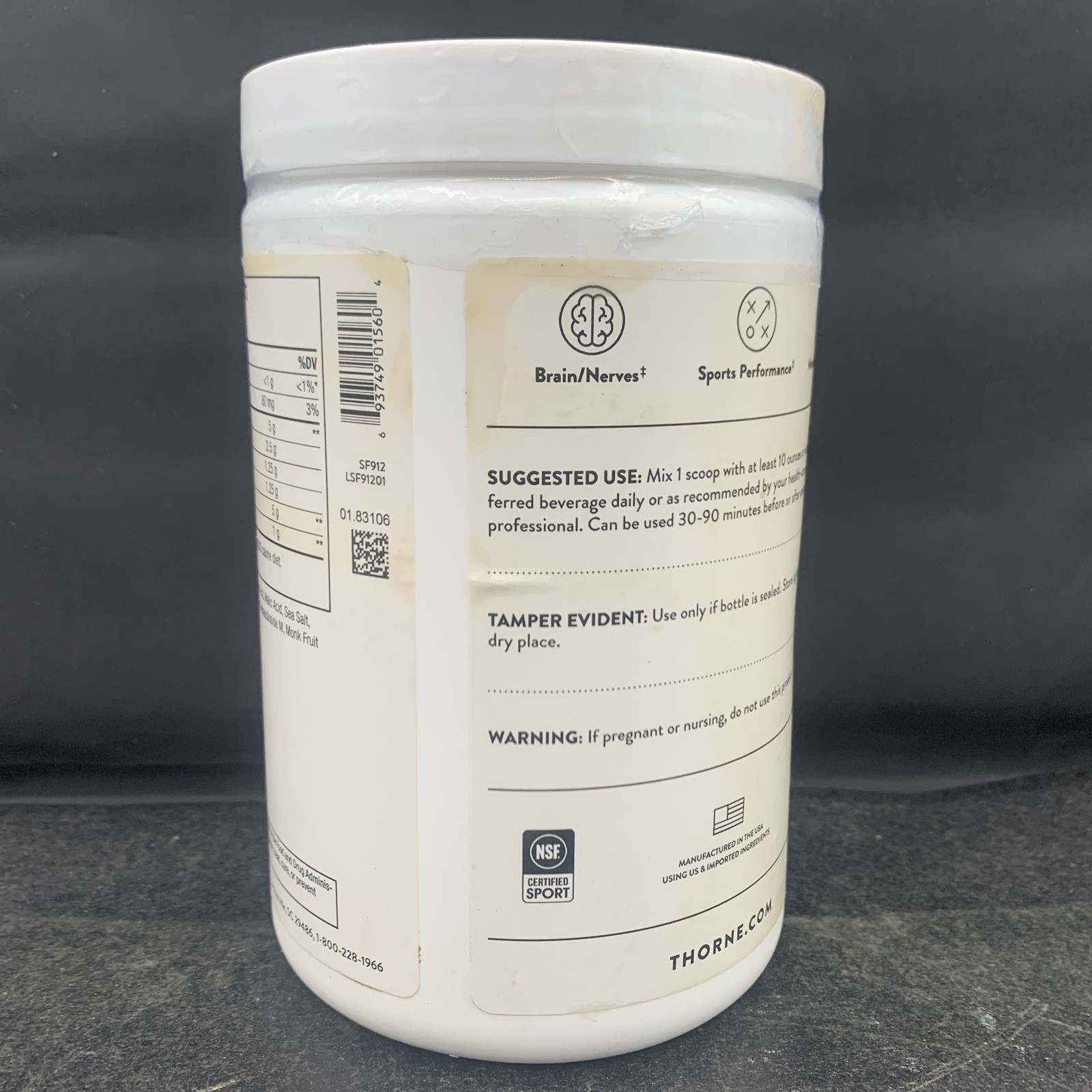 Thorne Creatine Powder Micronized -Peach Mango-60 Servings EXP 08/2027