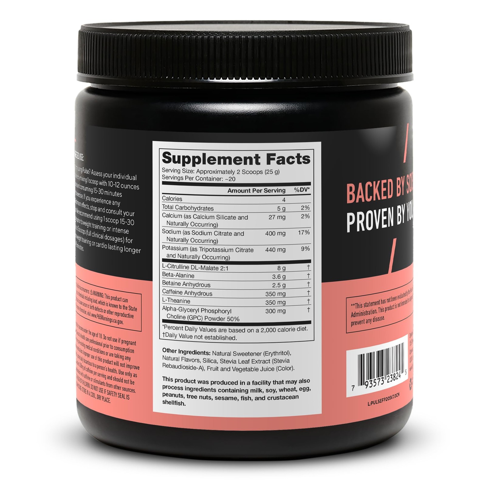 LEGION Pulse Pre Workout Supplement – All Natural Nitric Oxide Preworkout Dri…