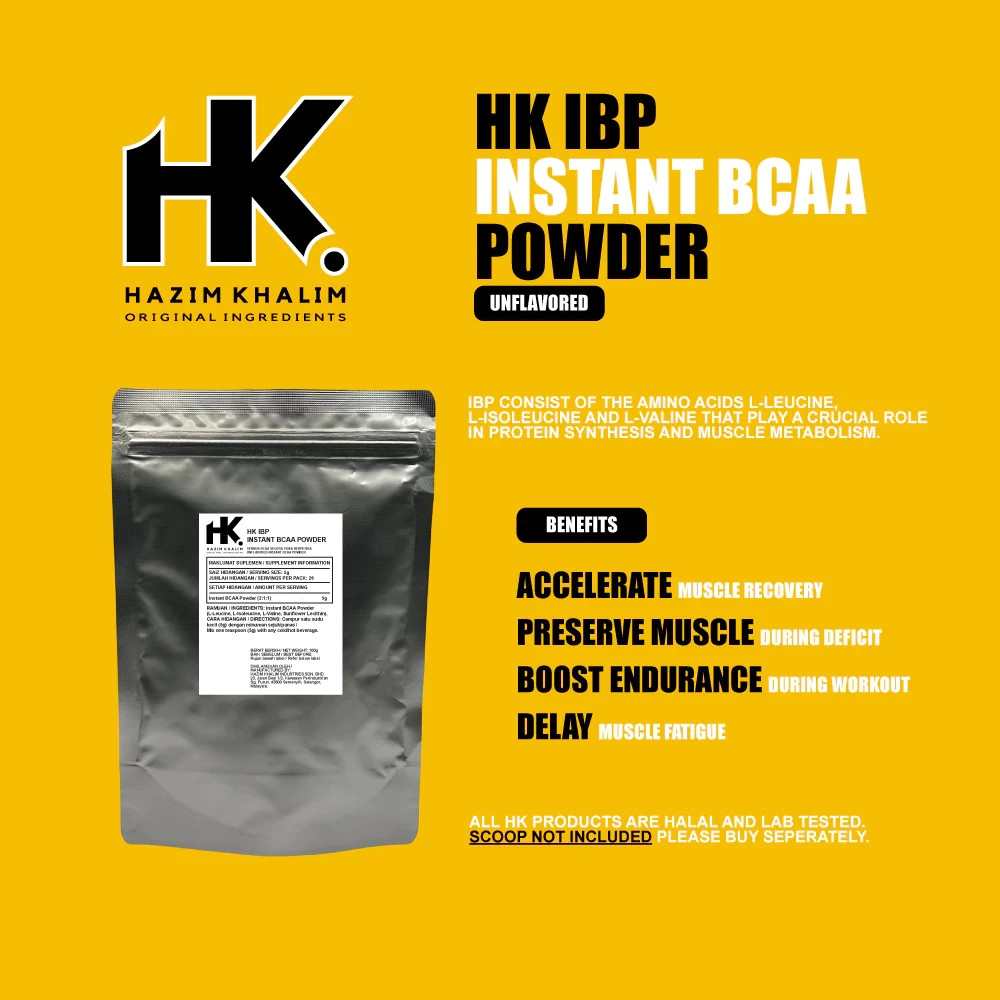 17.6 oz Pure Instant BCAA Powder HK IBP by Hazim Khalim FREE SHIPPING