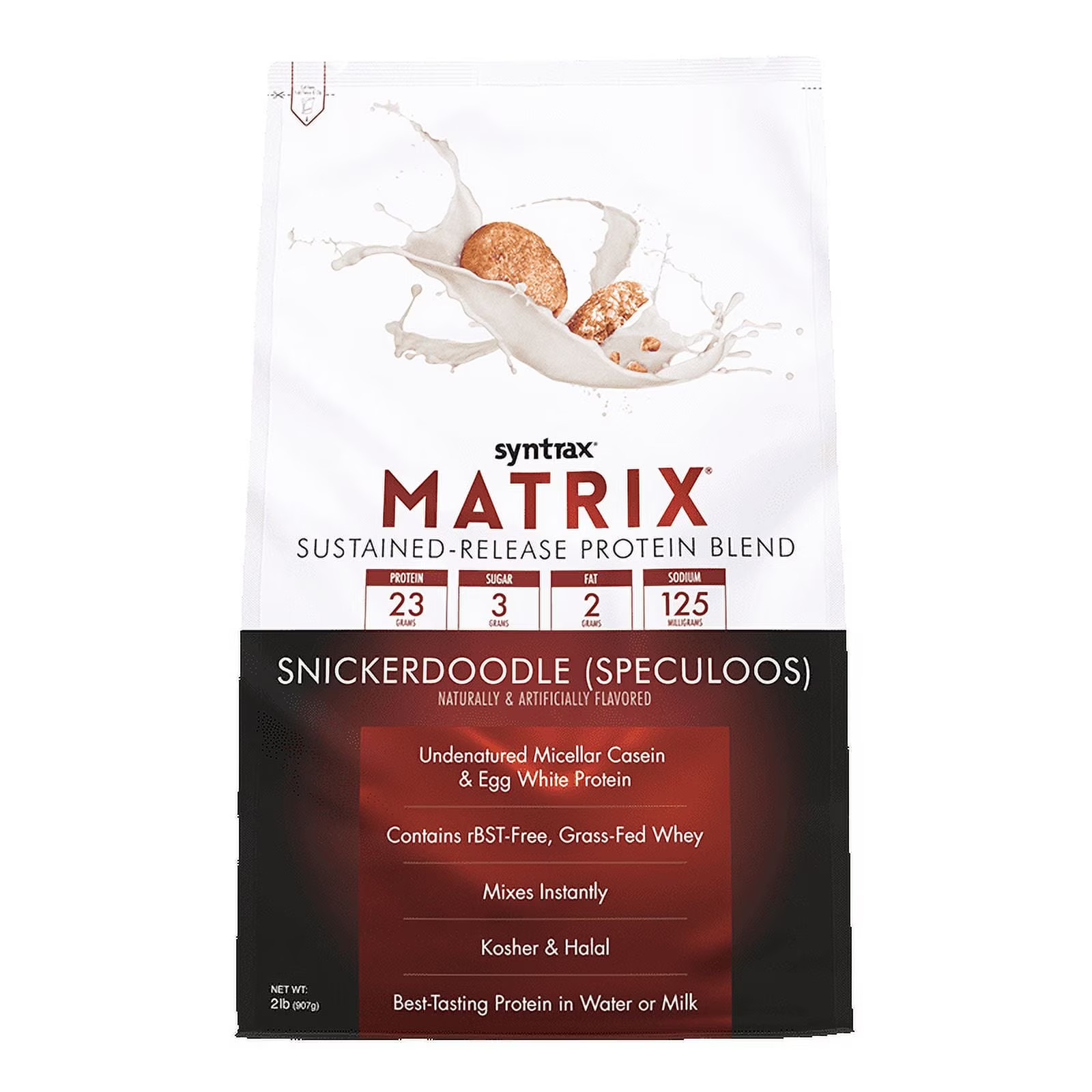 Matrix Peanut Butter Cookie Sustained‑Release Protein Powder Blend 2 Lb with Rea