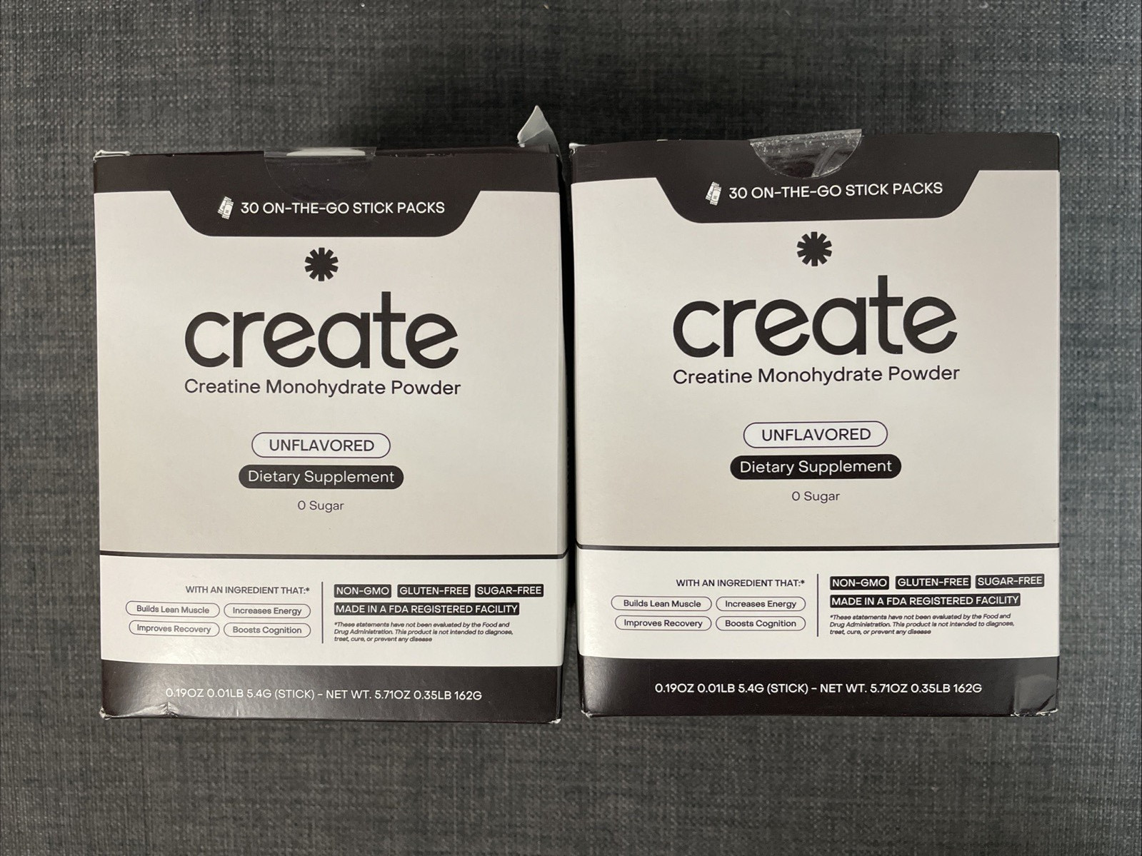 Create Single Serve Creatine Monohydrate Powder – 5g 6.3 Ounce – 30 STICKS