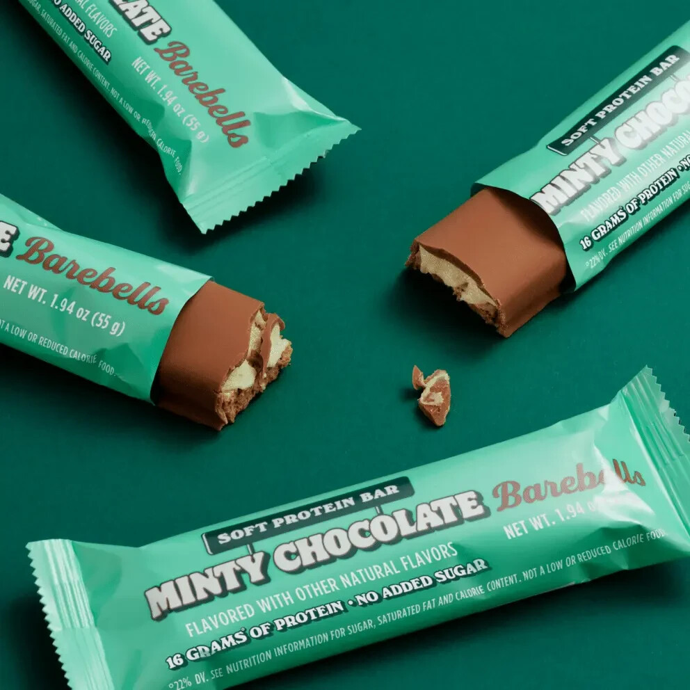 Barebells Minty Chocolate Protein Bars – No Added Sugar – Delicious , 12 Bars ✅
