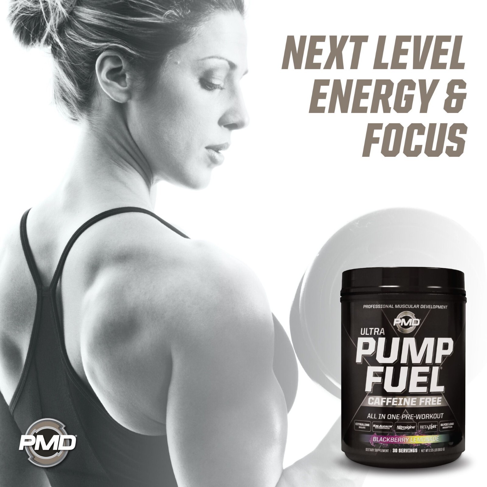 PMD SPORTS PUMP FUEL ULTRA – CAFFEINE FREE – BLACKBERRY LEMONADE (30 servings)